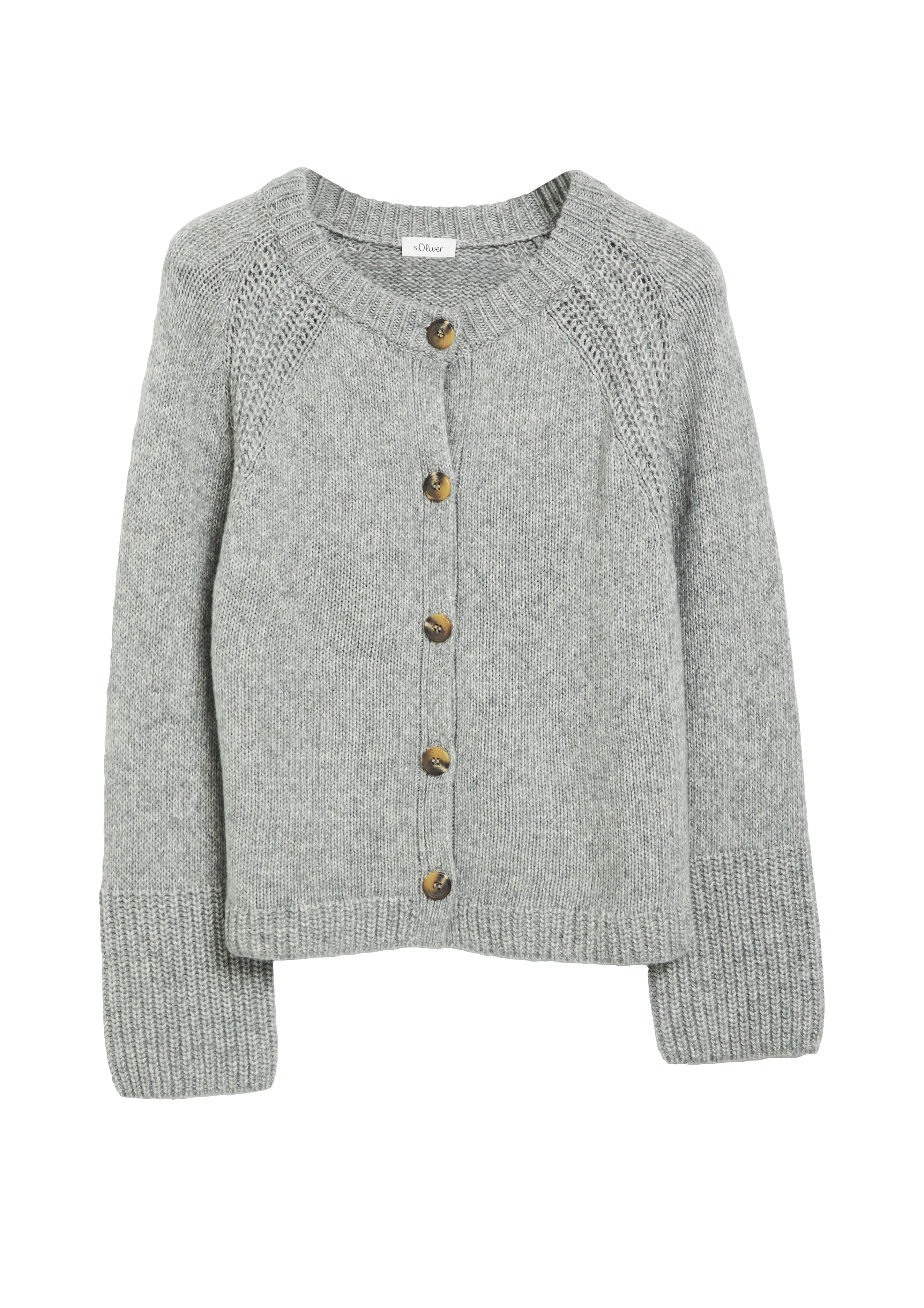 Gebreid vest met geribde details