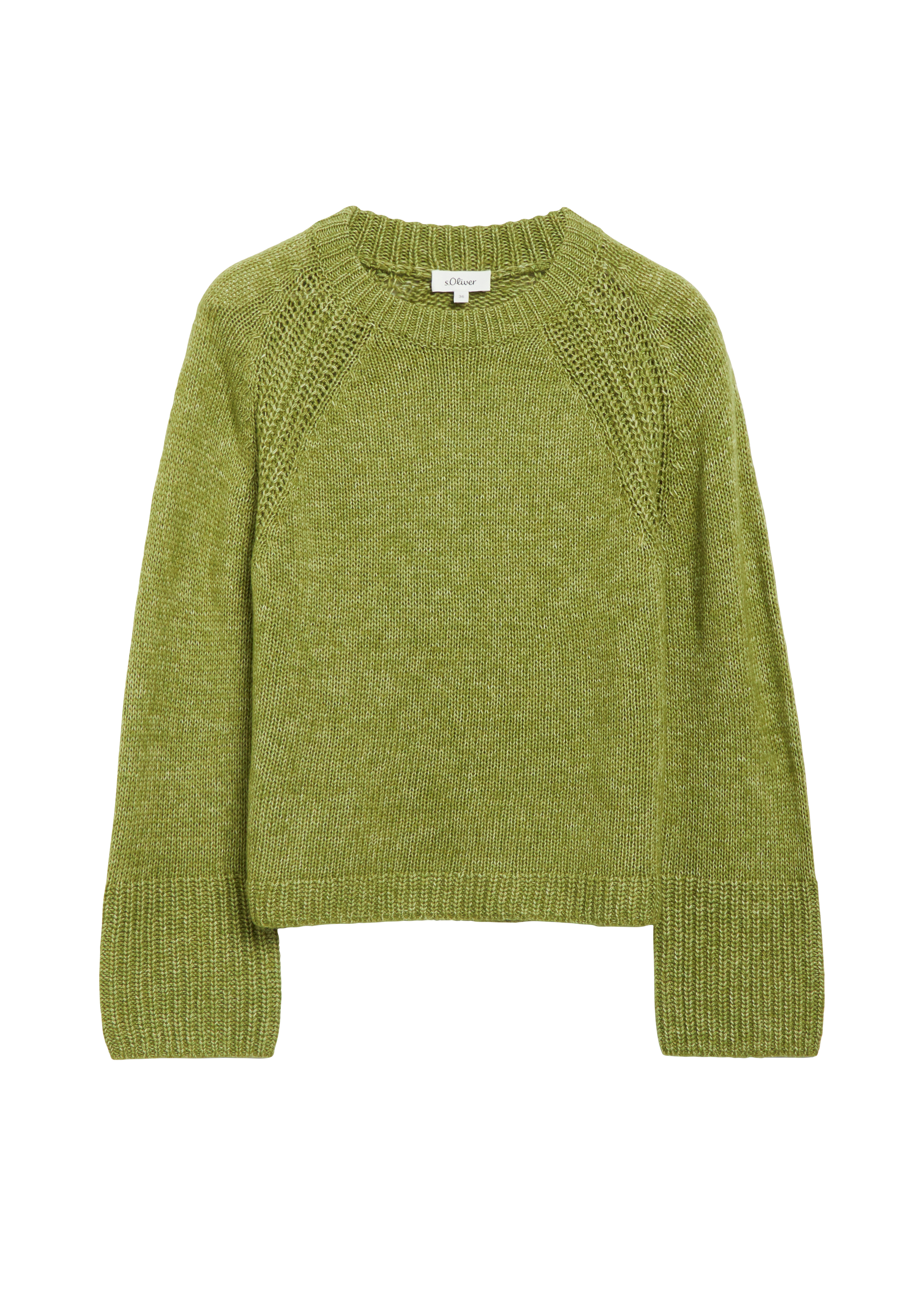 Raglantrui met geribde details