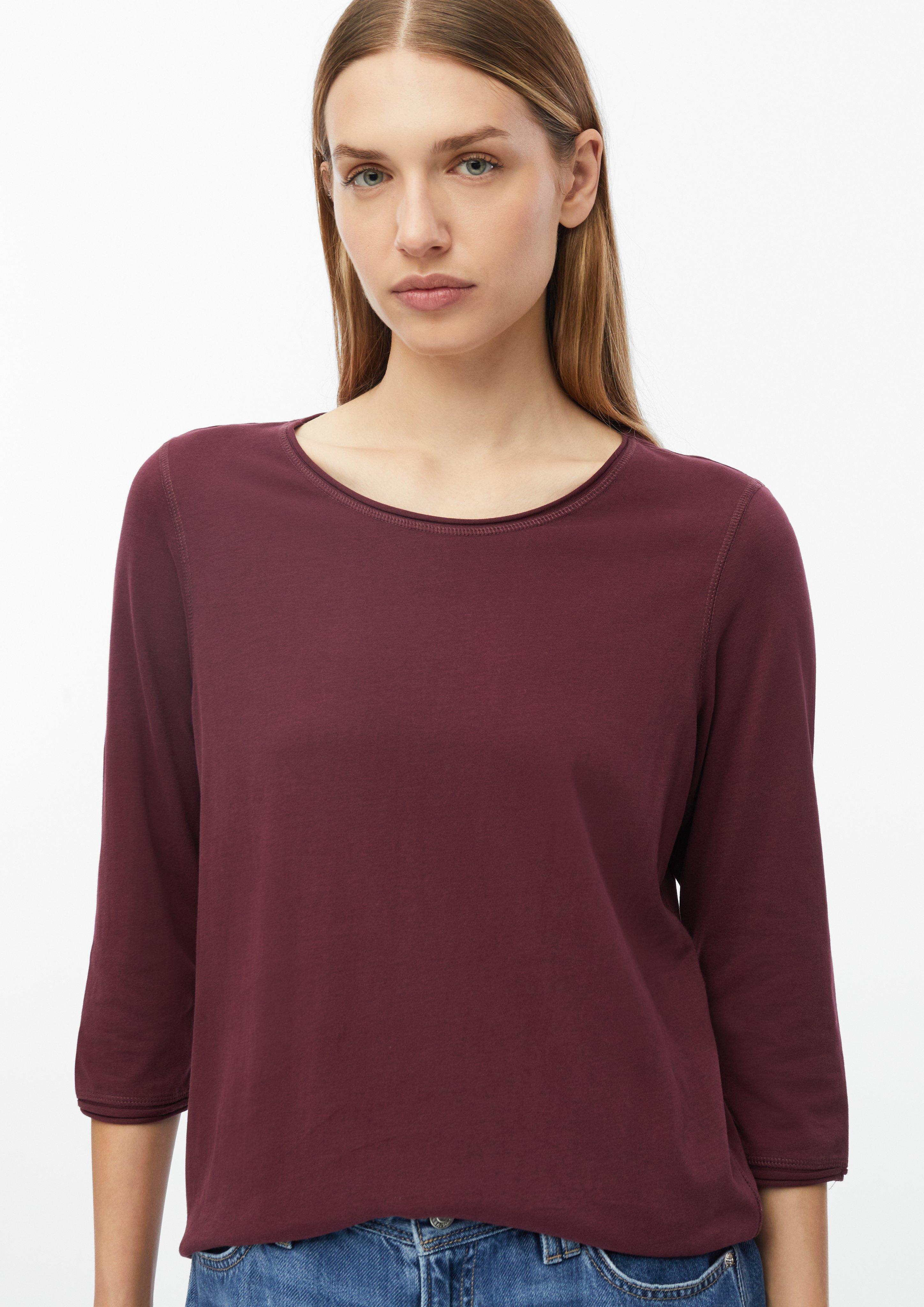 Kobiety T-shirt ze zwijaną krawędzią Relaxed Fit w kolorze czerwony od s.Oliver