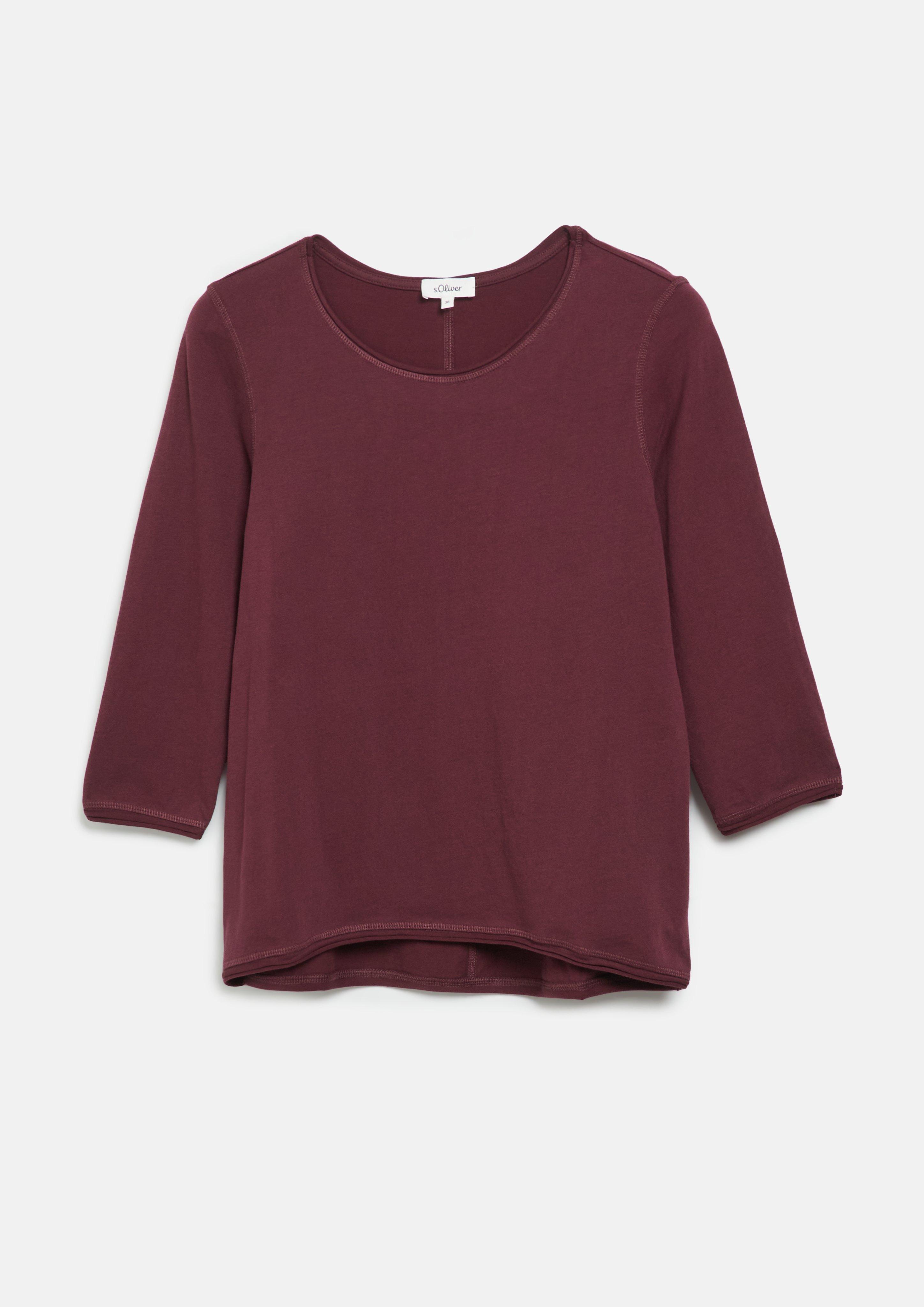 Femmes T-shirt à ourlet roulé, coupe décontractée en  de s.Oliver