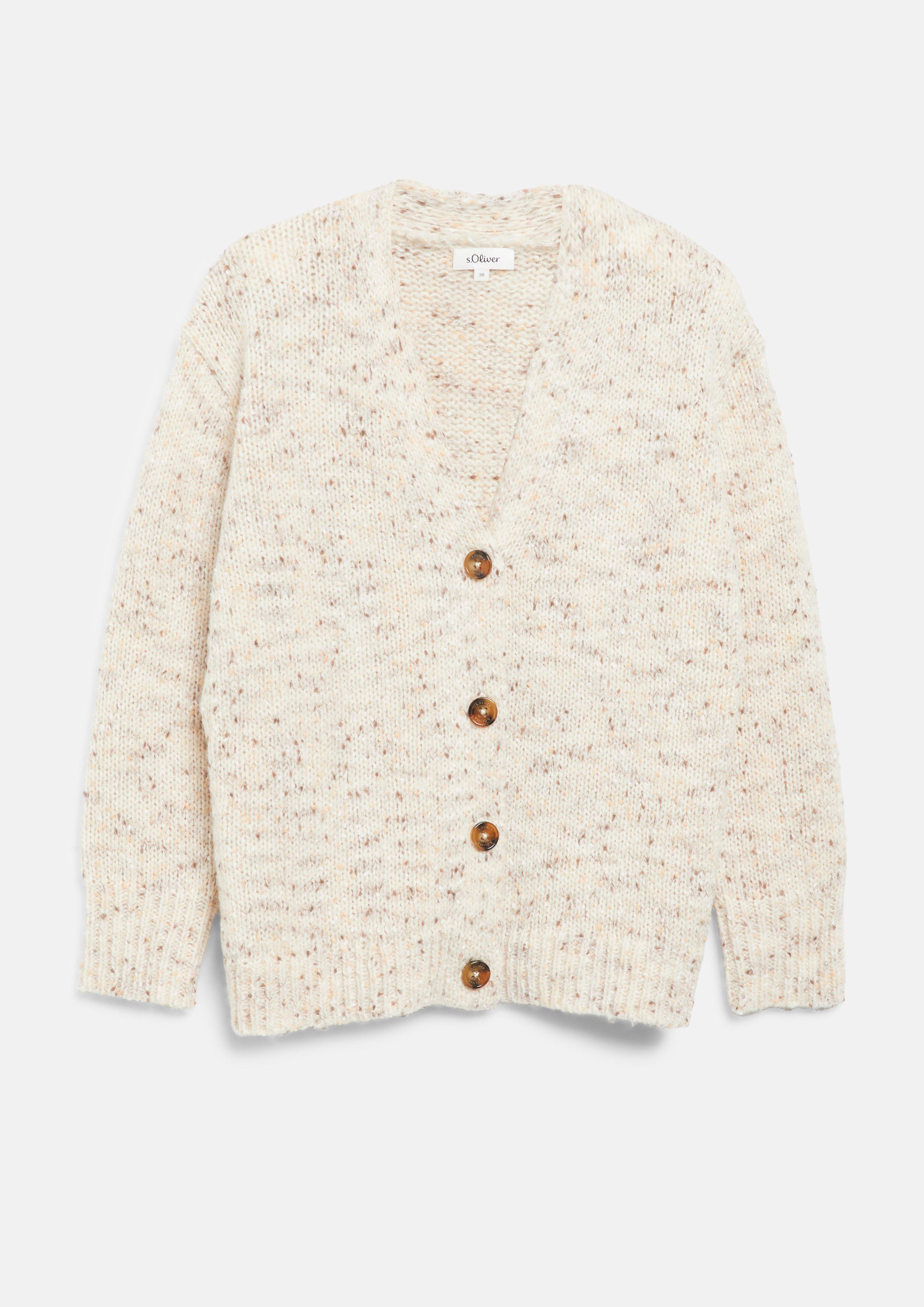 Sweter rozpinany w kolorze jasnobeżowy od s.Oliver
