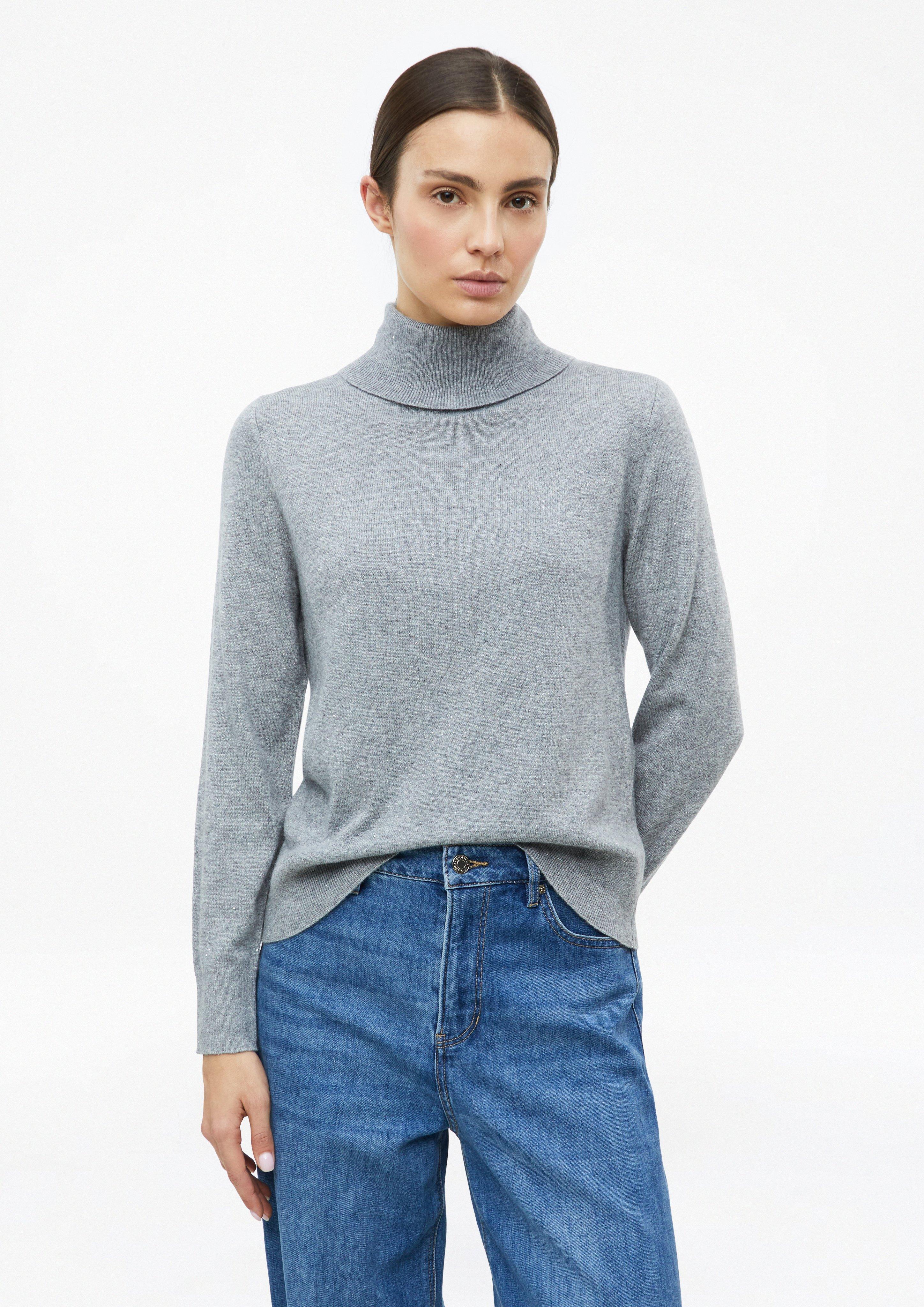 Weicher Rollkragenpullover mit Glitzereffekt in Farbe graphit von s.Oliver