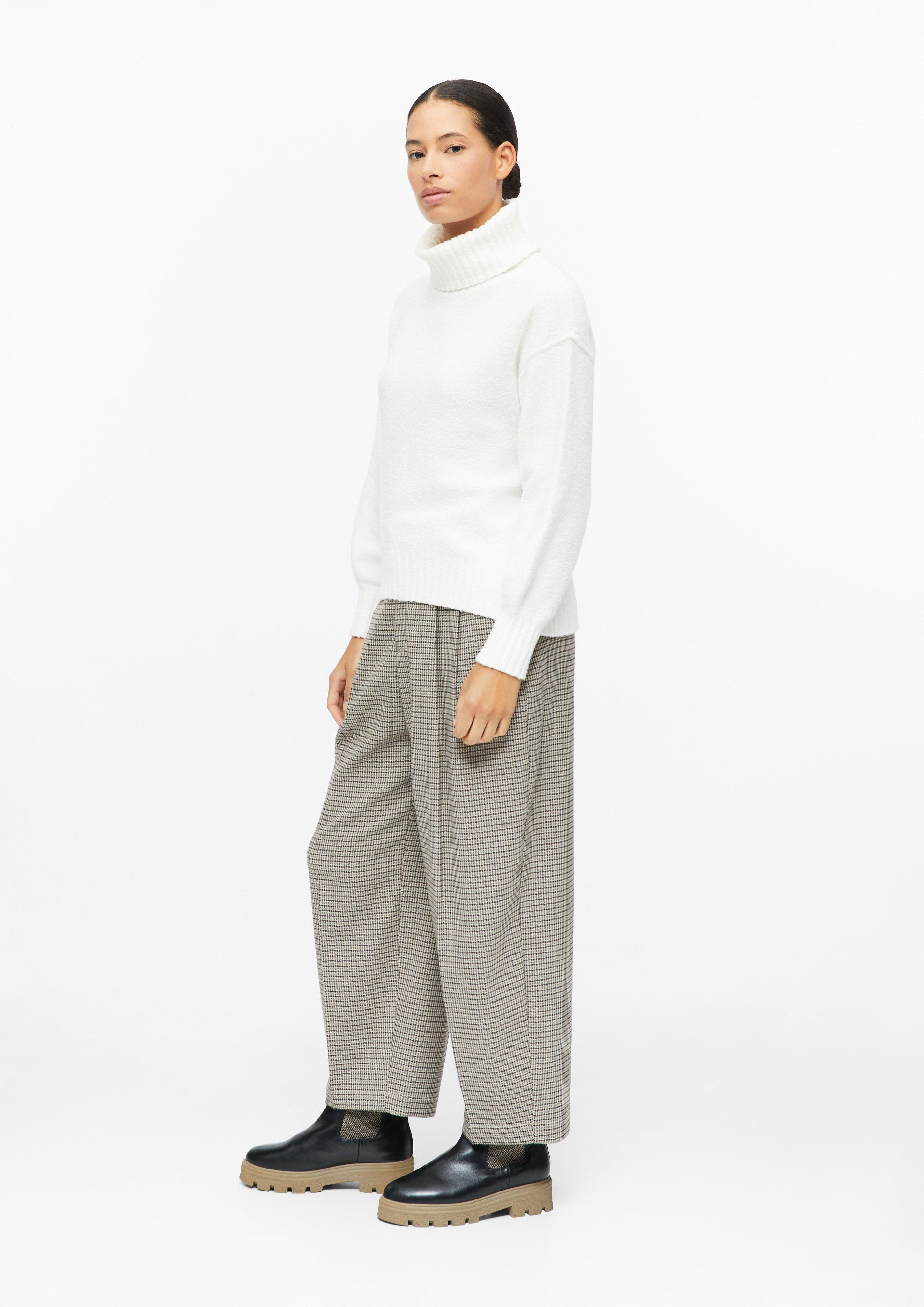 Damen Bouclé-Strickpullover mit Rollkragen in creme von s.Oliver