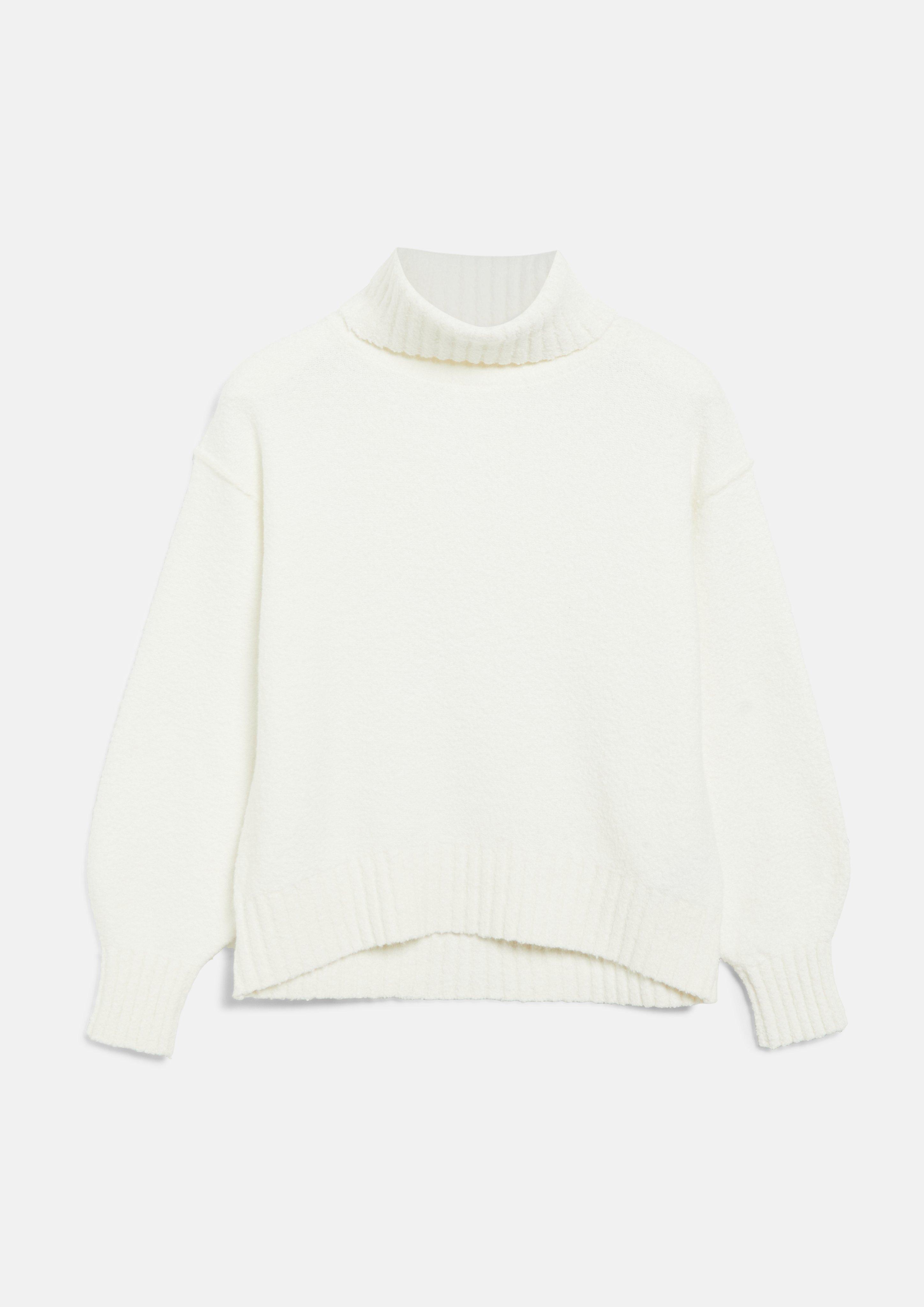 Damen Bouclé-Strickpullover mit Rollkragen in creme von s.Oliver
