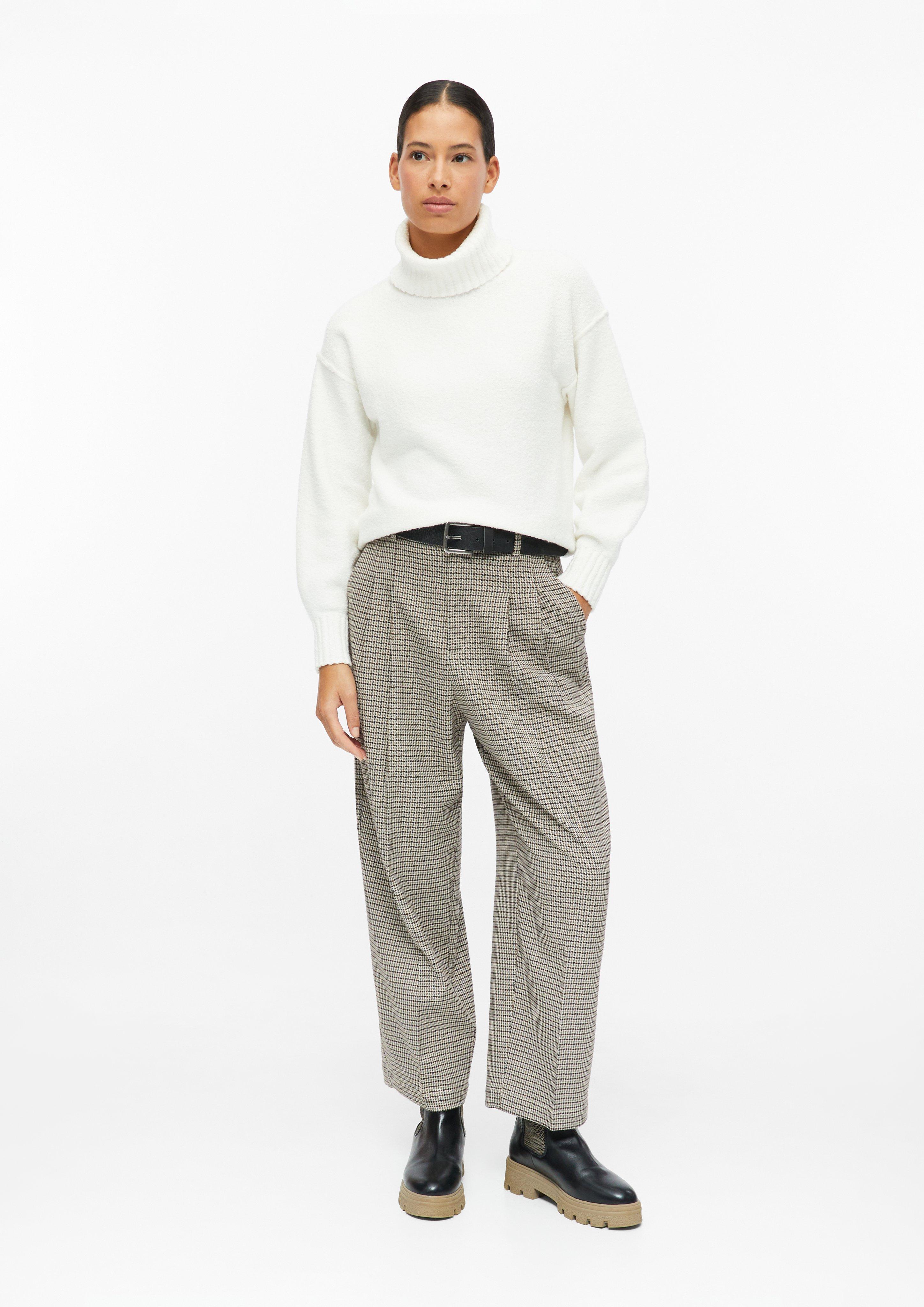 Damen Bouclé-Strickpullover mit Rollkragen in creme von s.Oliver