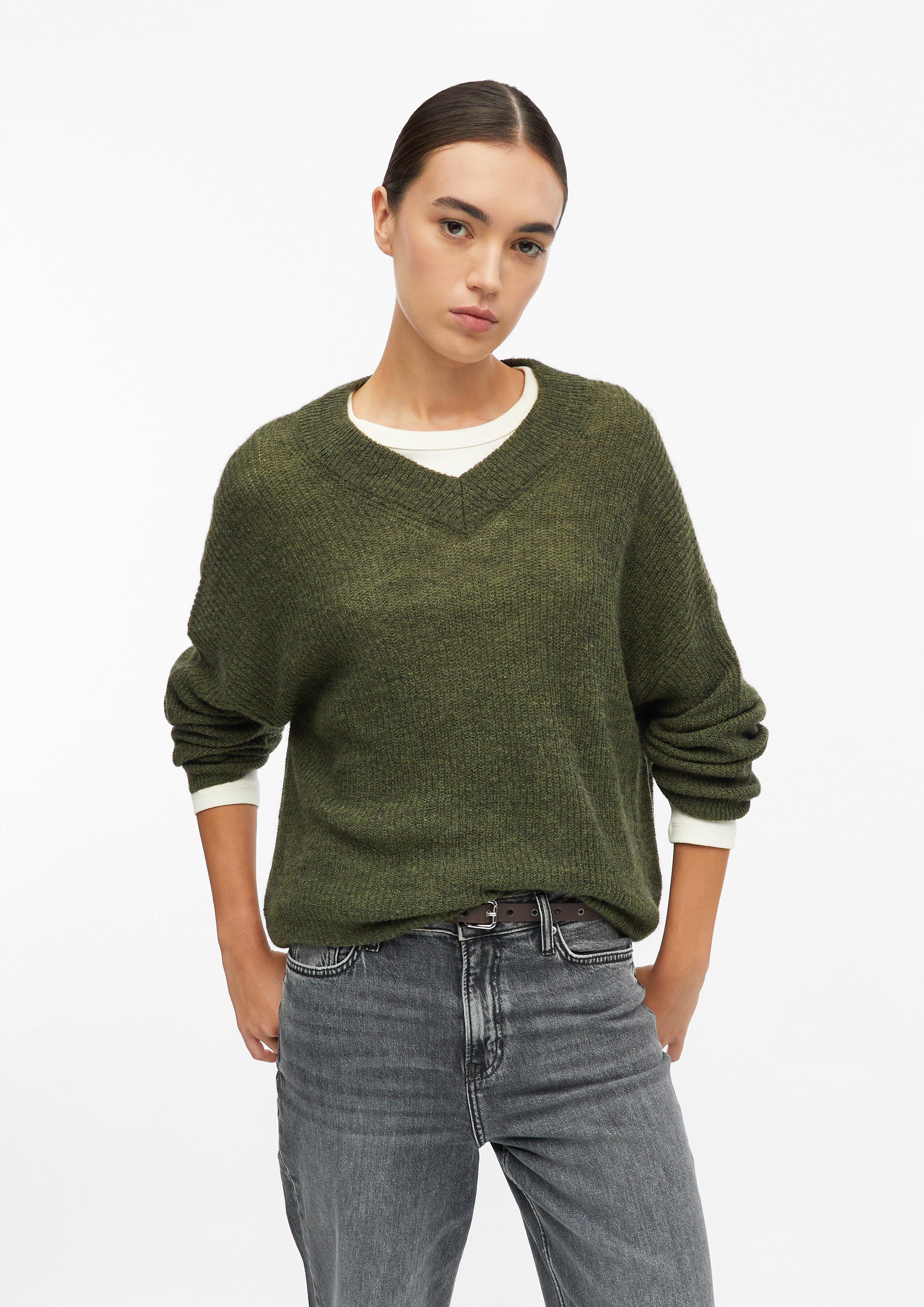 Femmes Pull en tricot en olive de s.Oliver