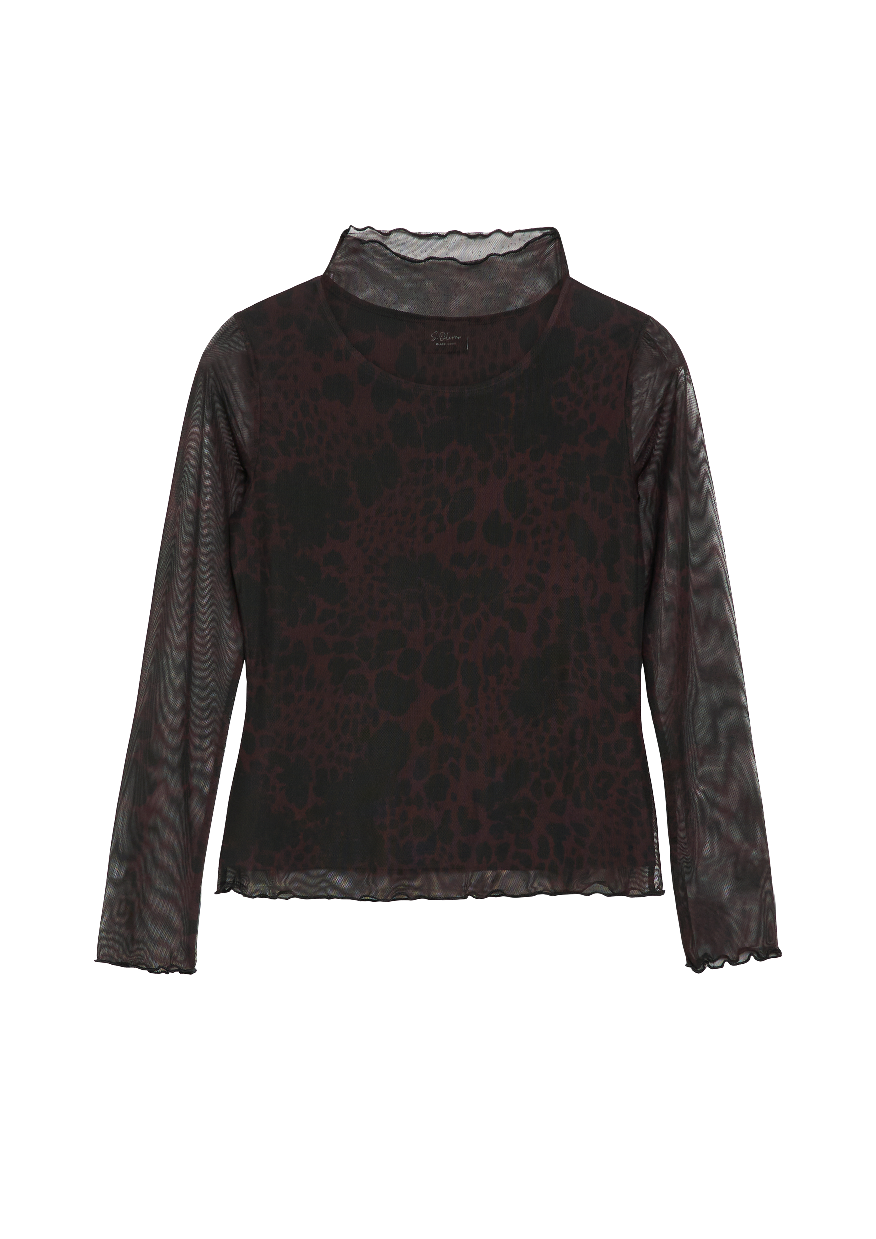 Mesh-shirt met all-over-print