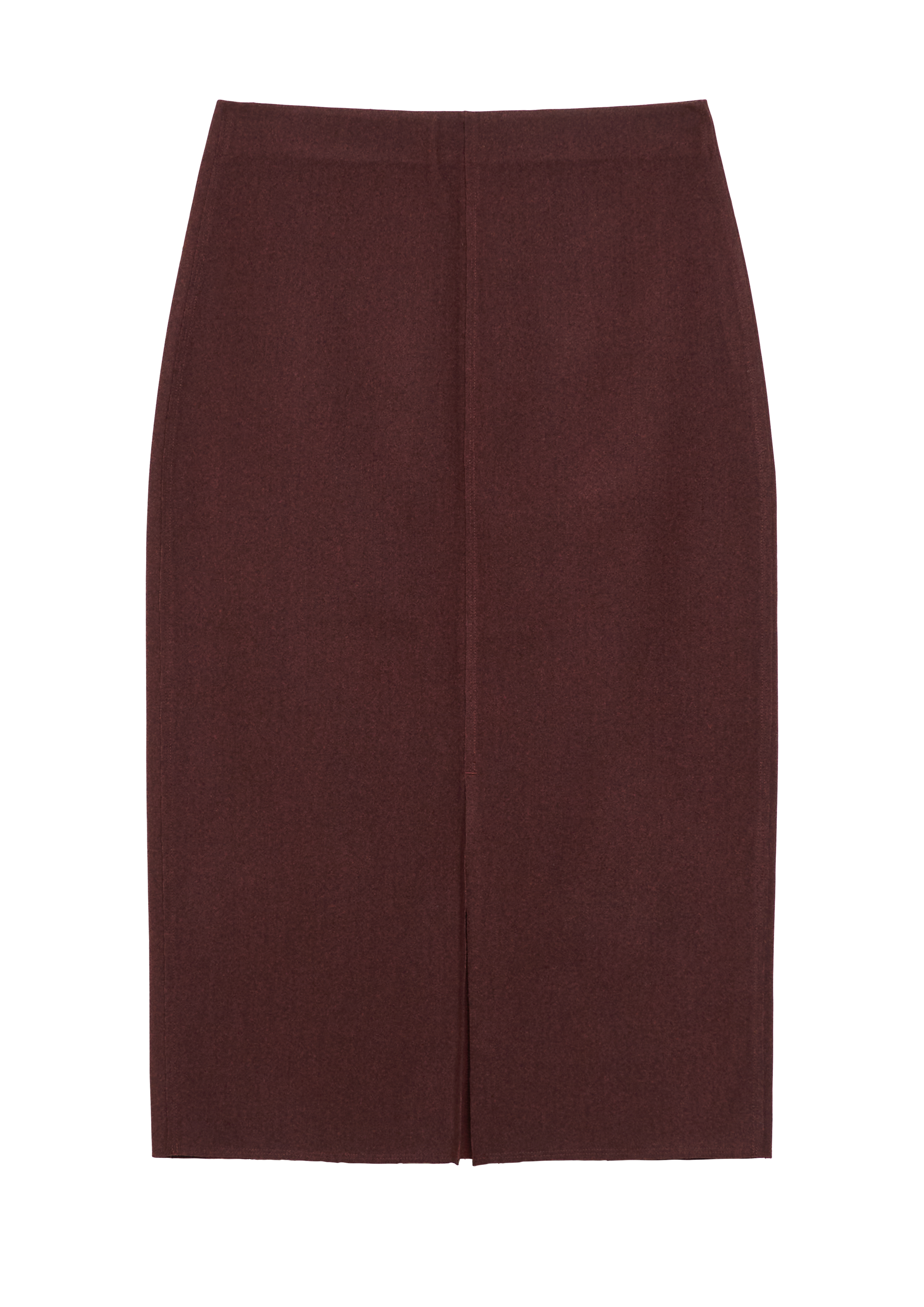Kokerrok met wollook en elastische tailleband