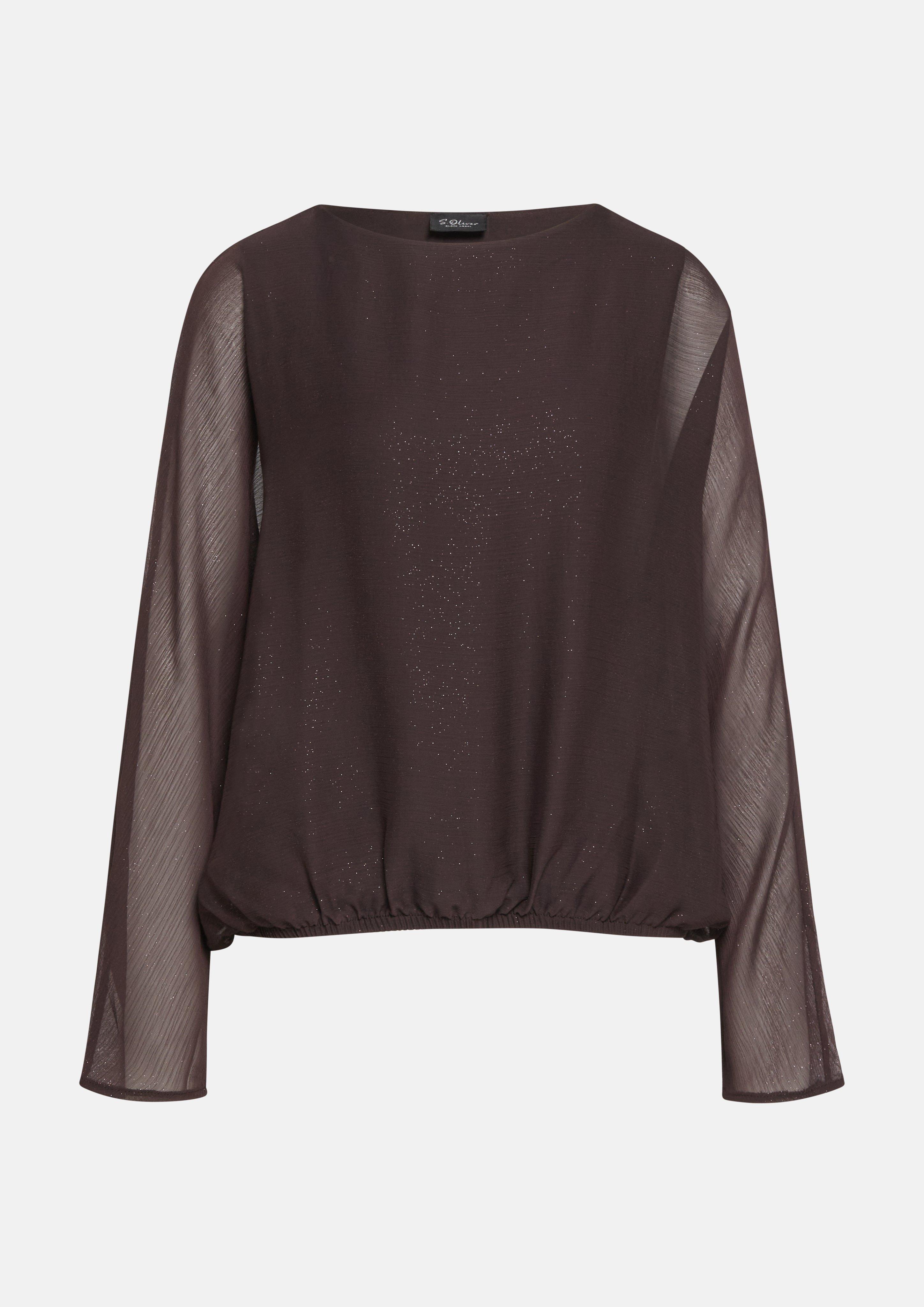 T-Shirt in Farbe dunkelbraun von s.Oliver BLACK LABEL