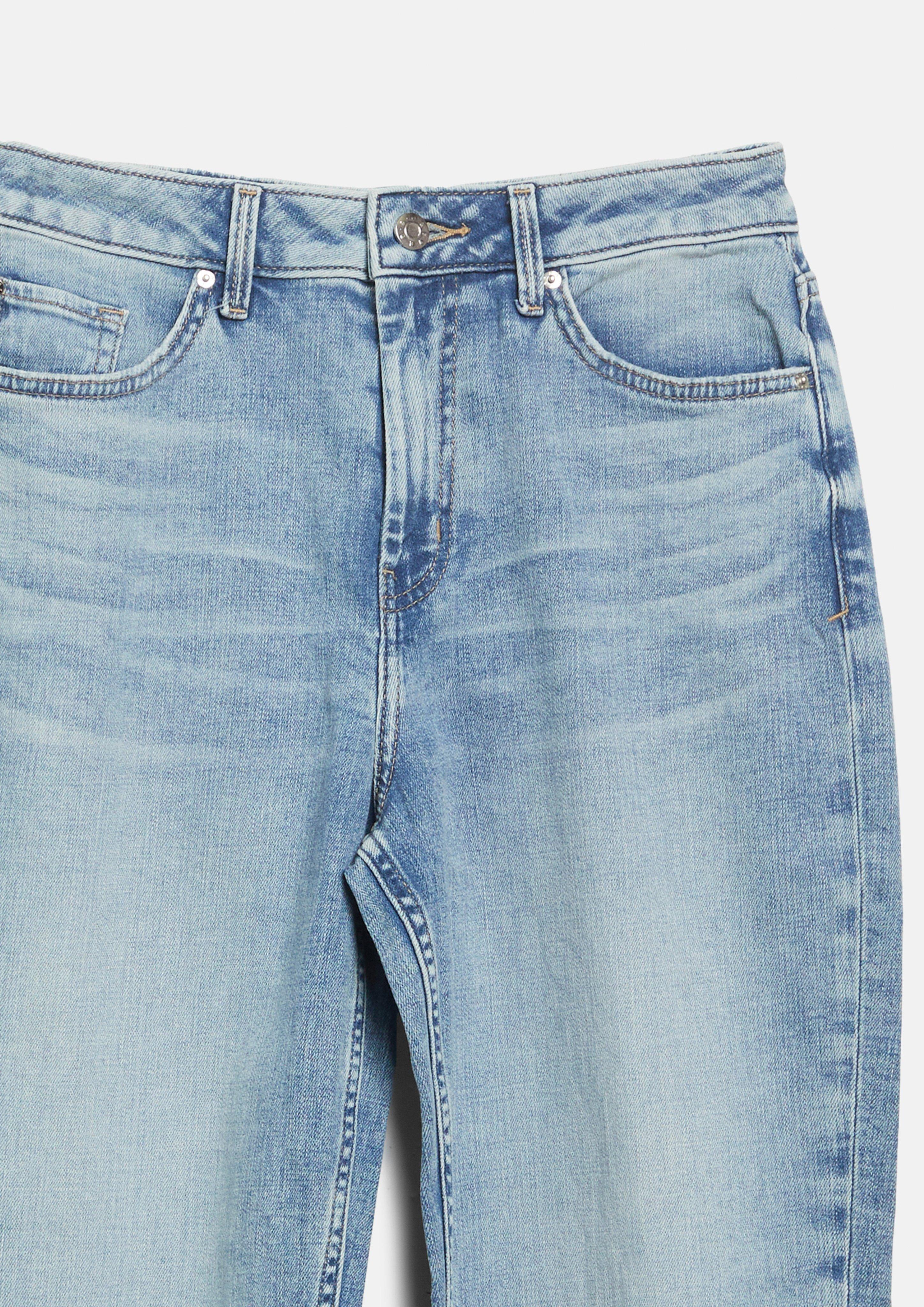 Dames Ankle-jeans Mom / Regular Fit / Hoge taille / Taps toelopende pijpen in blauw van s.Oliver
