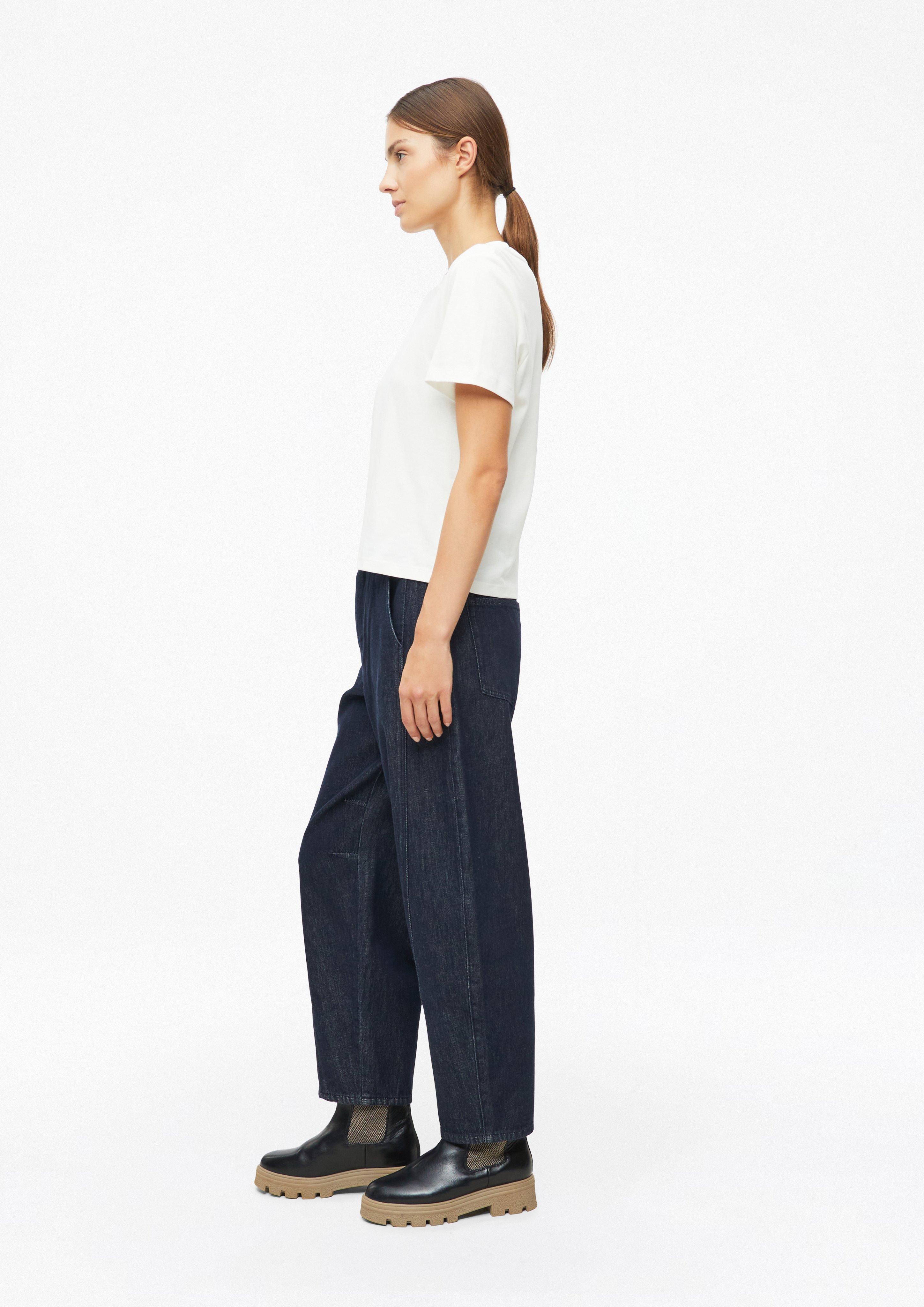 Damen Ankle Jeans / Regular Fit / High Rise / Barrel Leg / Non-Stretch in blau von s.Oliver