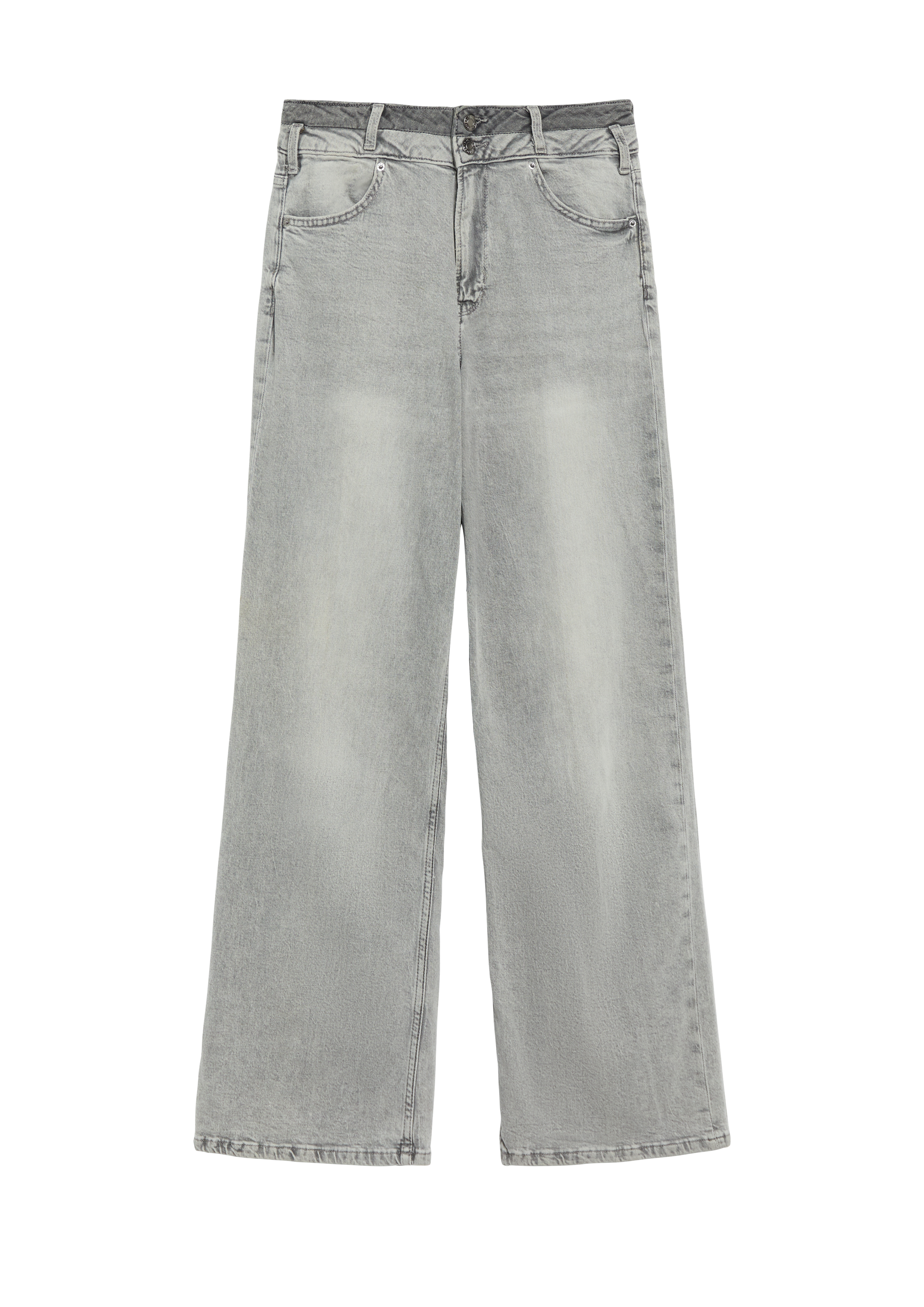Jeans Suri / Regular fit / Hoge taille / Wijde pijpen / met dubbele boord