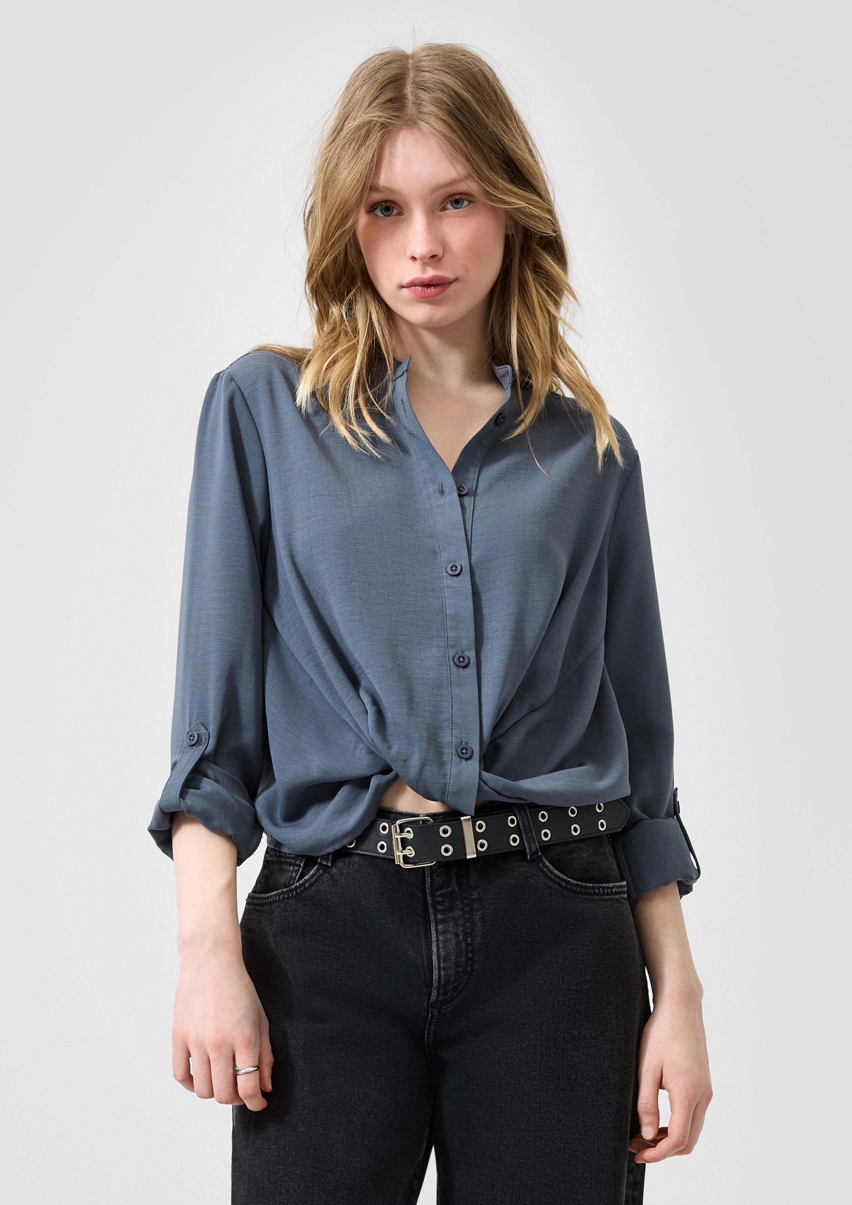 Women Blouse in dark grey by QS