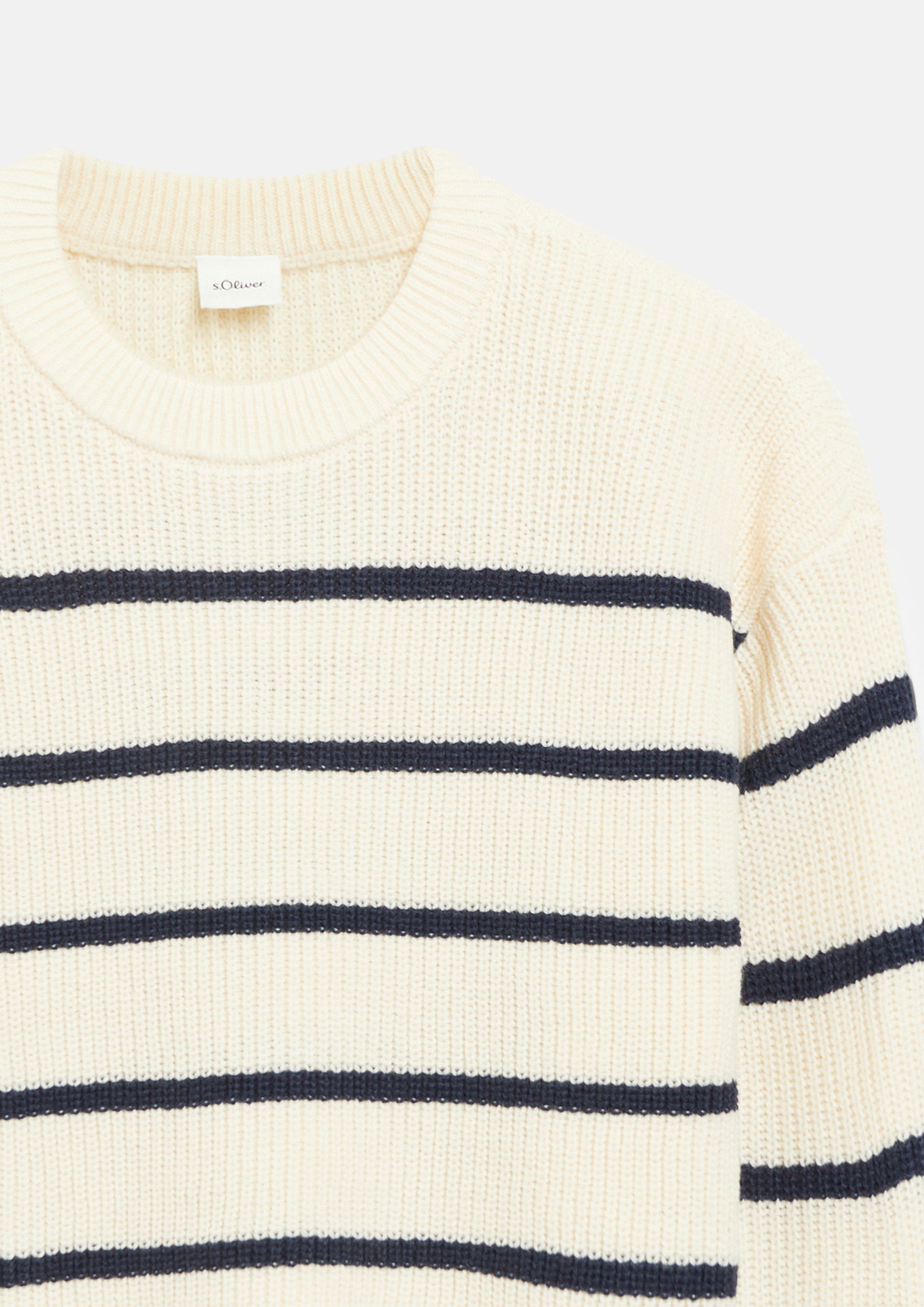 Kids Cropped knit sweater with a boxy fit in cream by s.Oliver