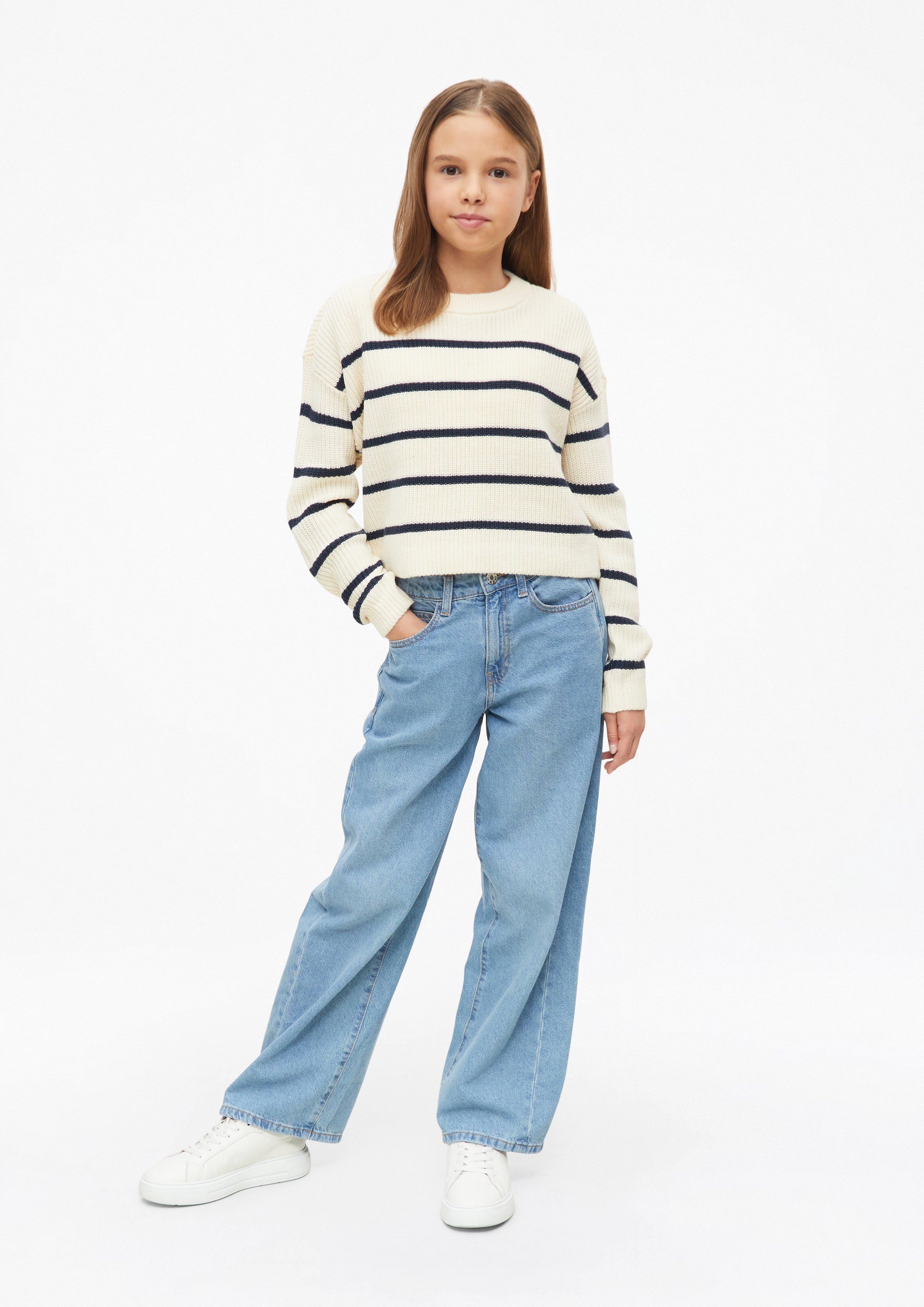 Kids Cropped knit sweater with a boxy fit in cream by s.Oliver