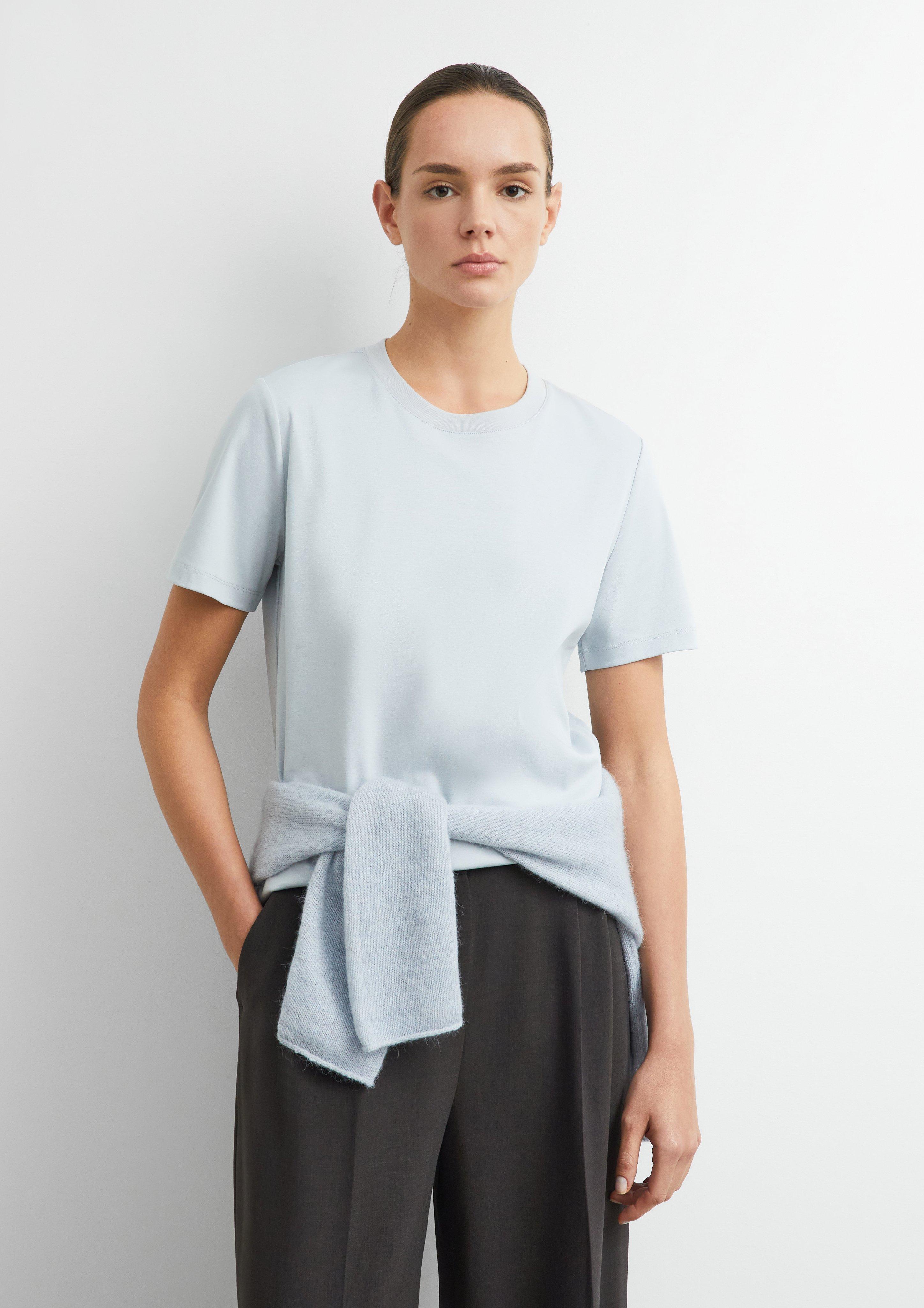T-Shirt in hellgrau von COMMA