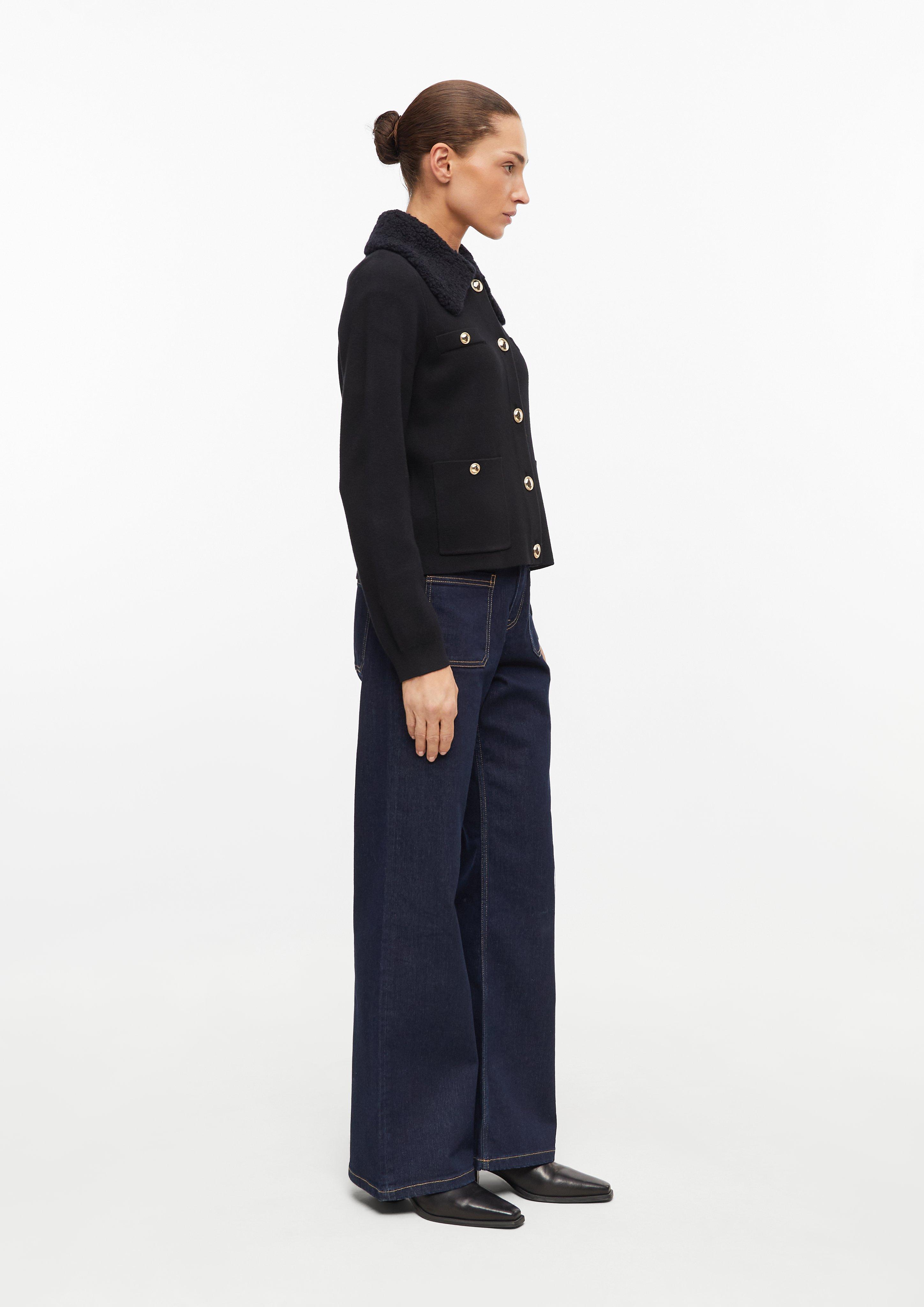 Femmes Veste en tricot en noir de s.Oliver BLACK LABEL