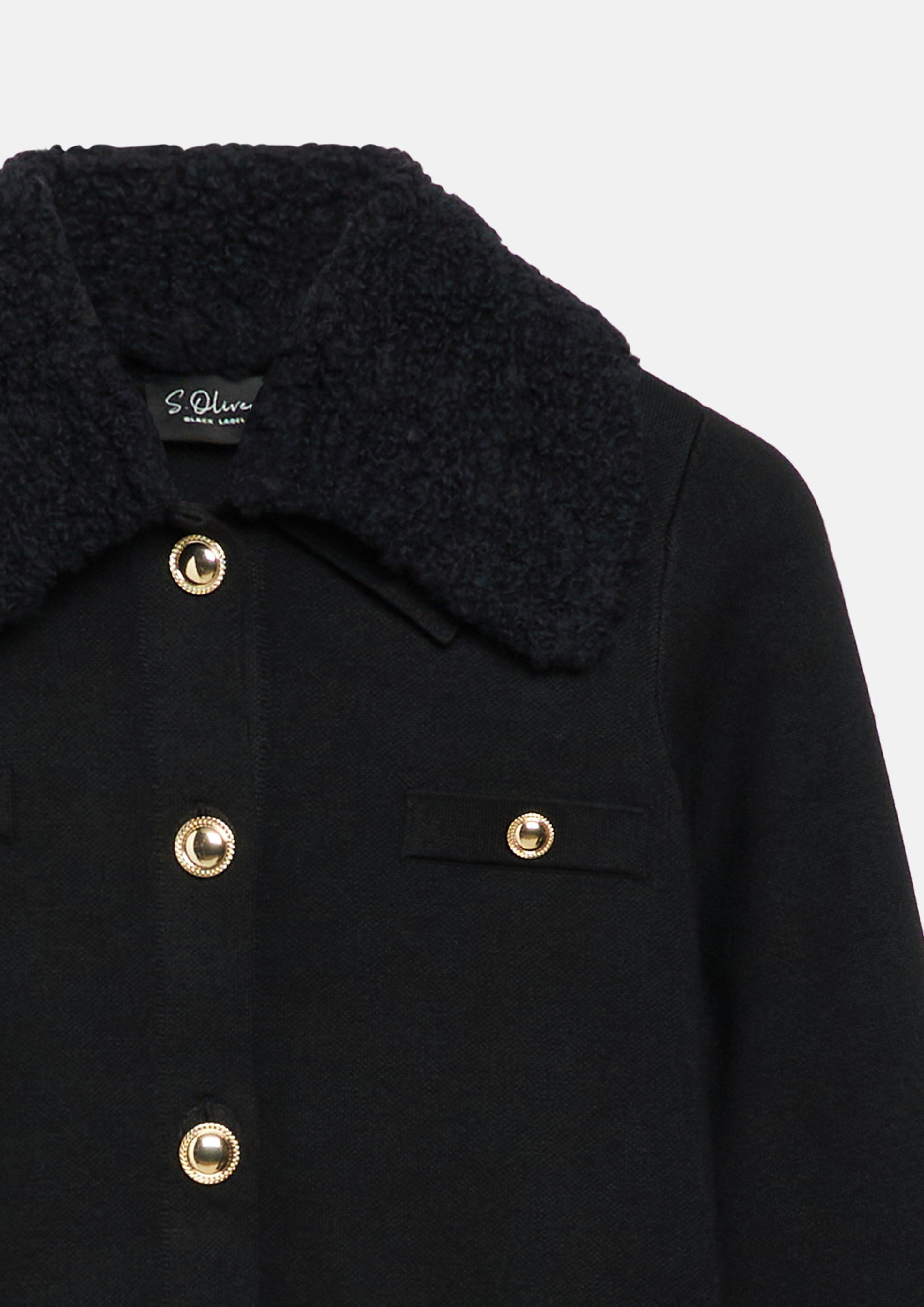 Femmes Veste en tricot en noir de s.Oliver BLACK LABEL