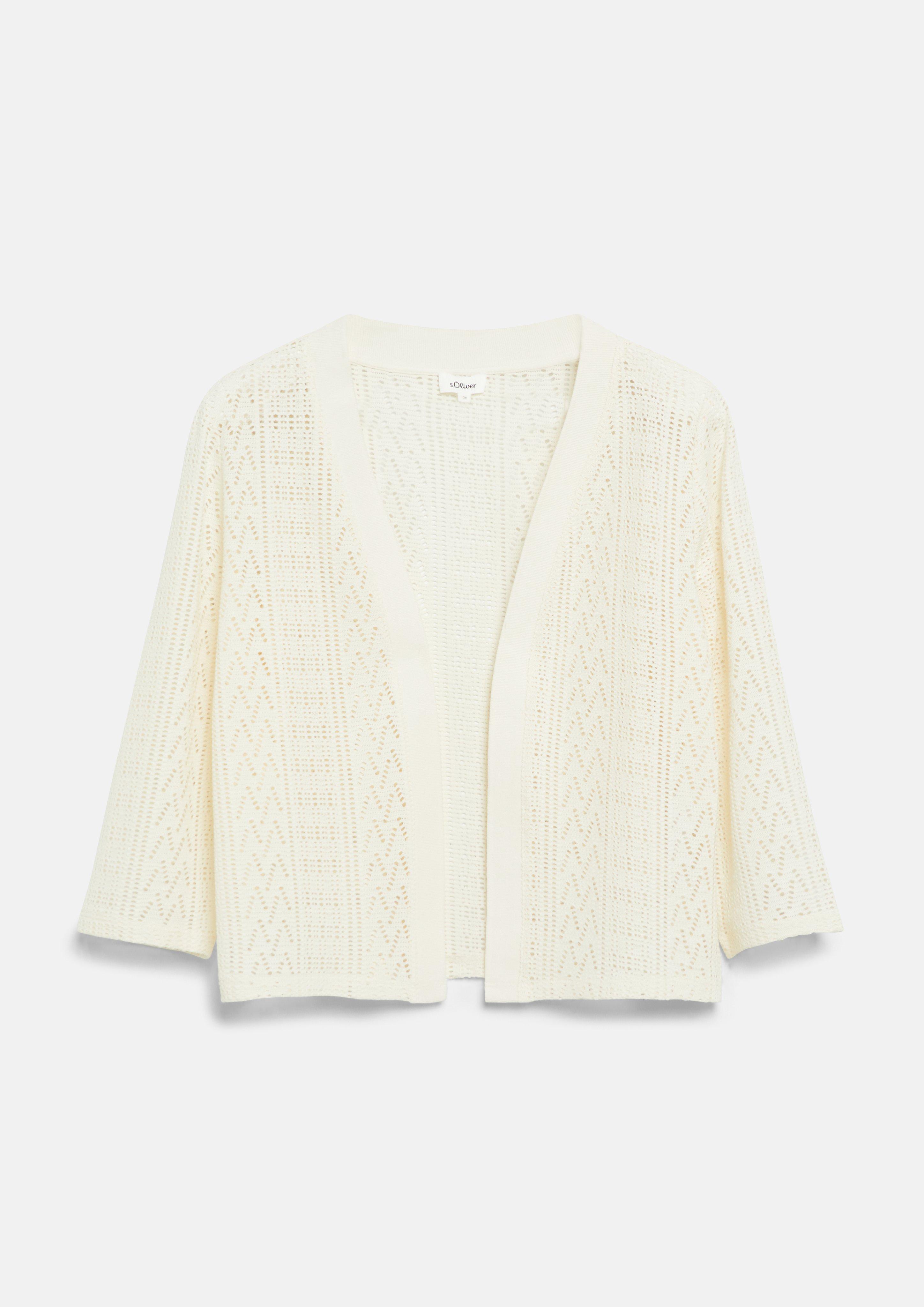 Damen Offene Strickjacke aus Ajourjersey in  von s.Oliver