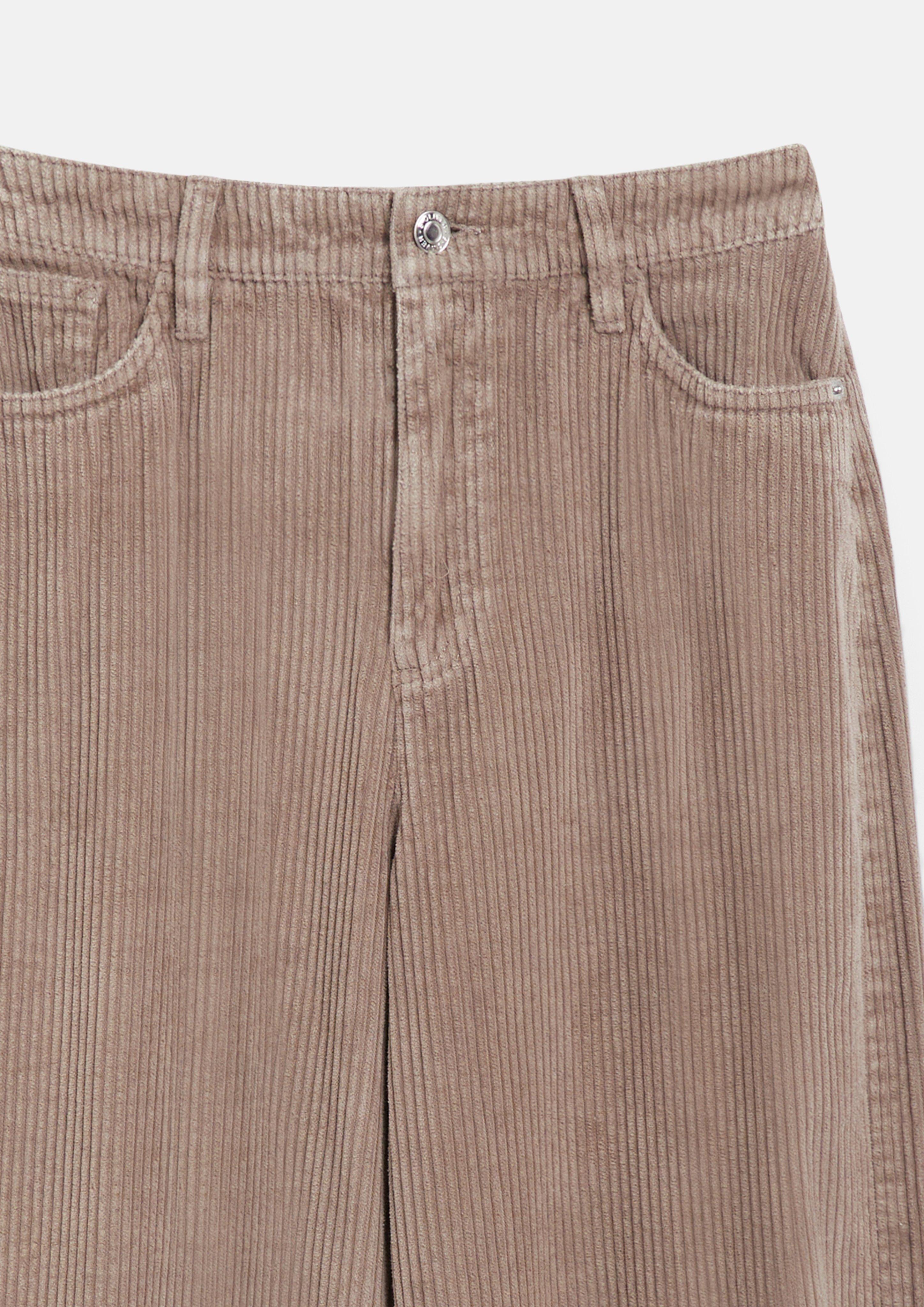 Women Ankle-length corduroy pants with barrel legs in brown by s.Oliver