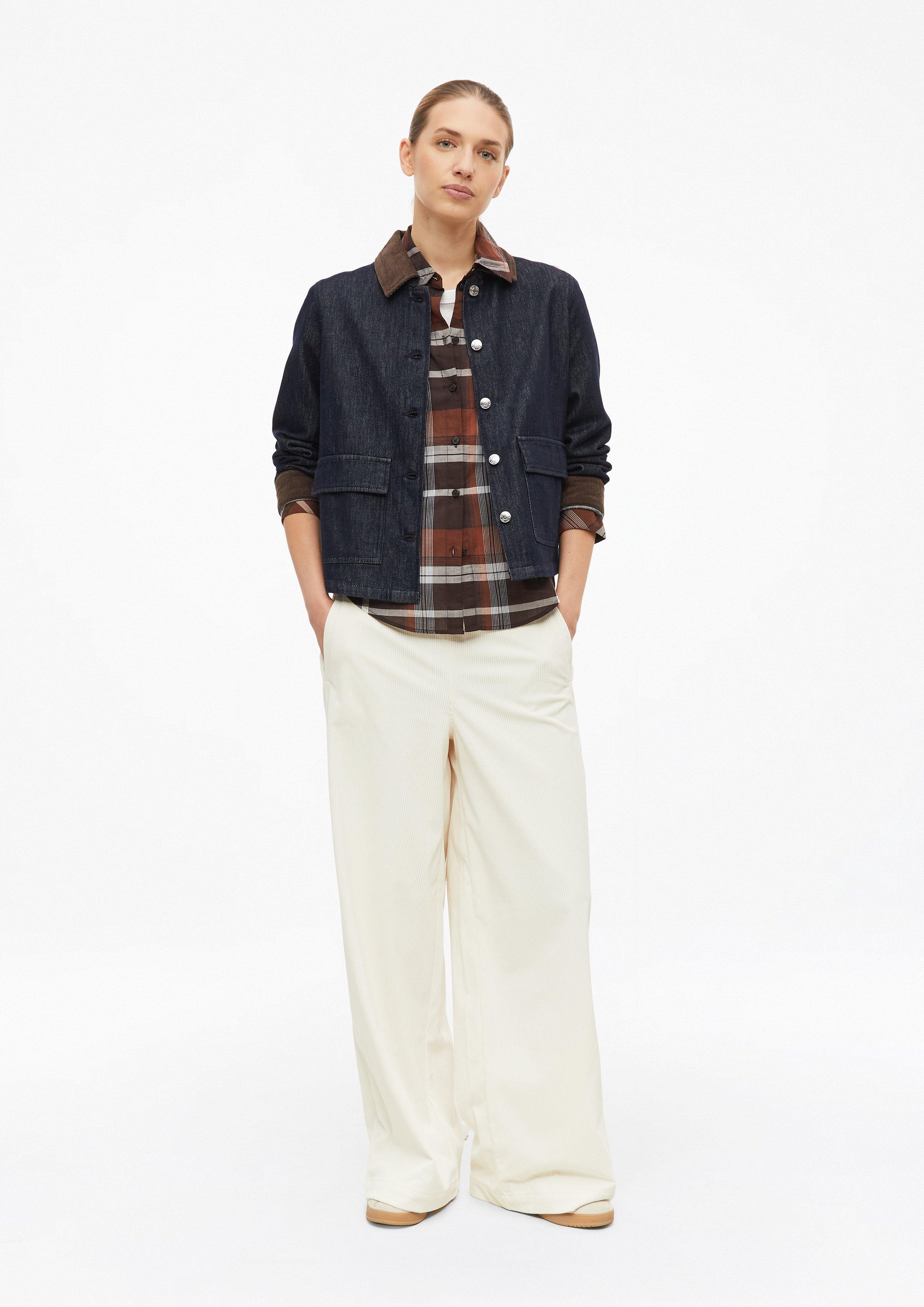 Damen Weiche Cordhose mit Barrel Leg in creme von s.Oliver