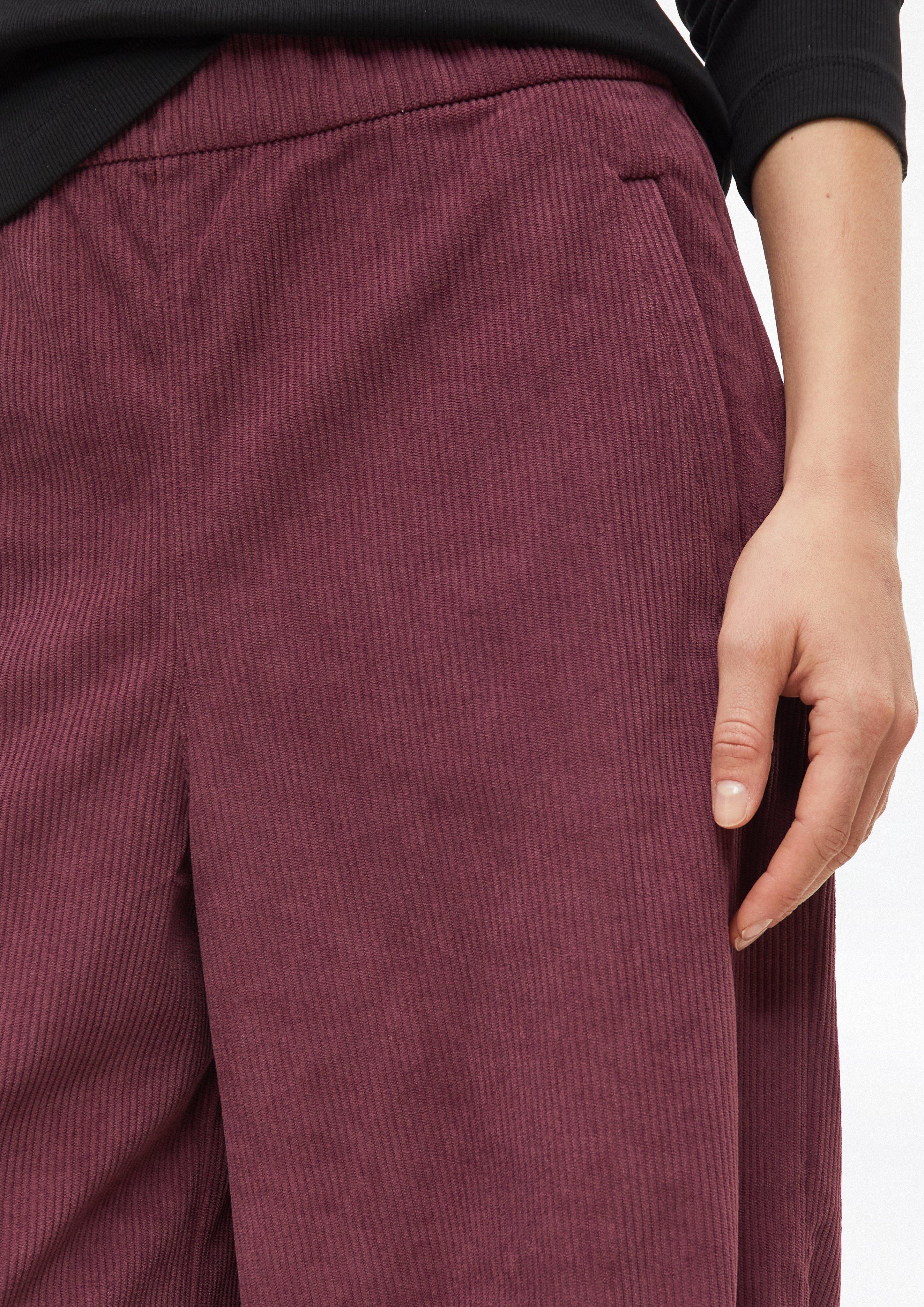 Damen Weiche Cordhose mit Barrel Leg in rot von s.Oliver