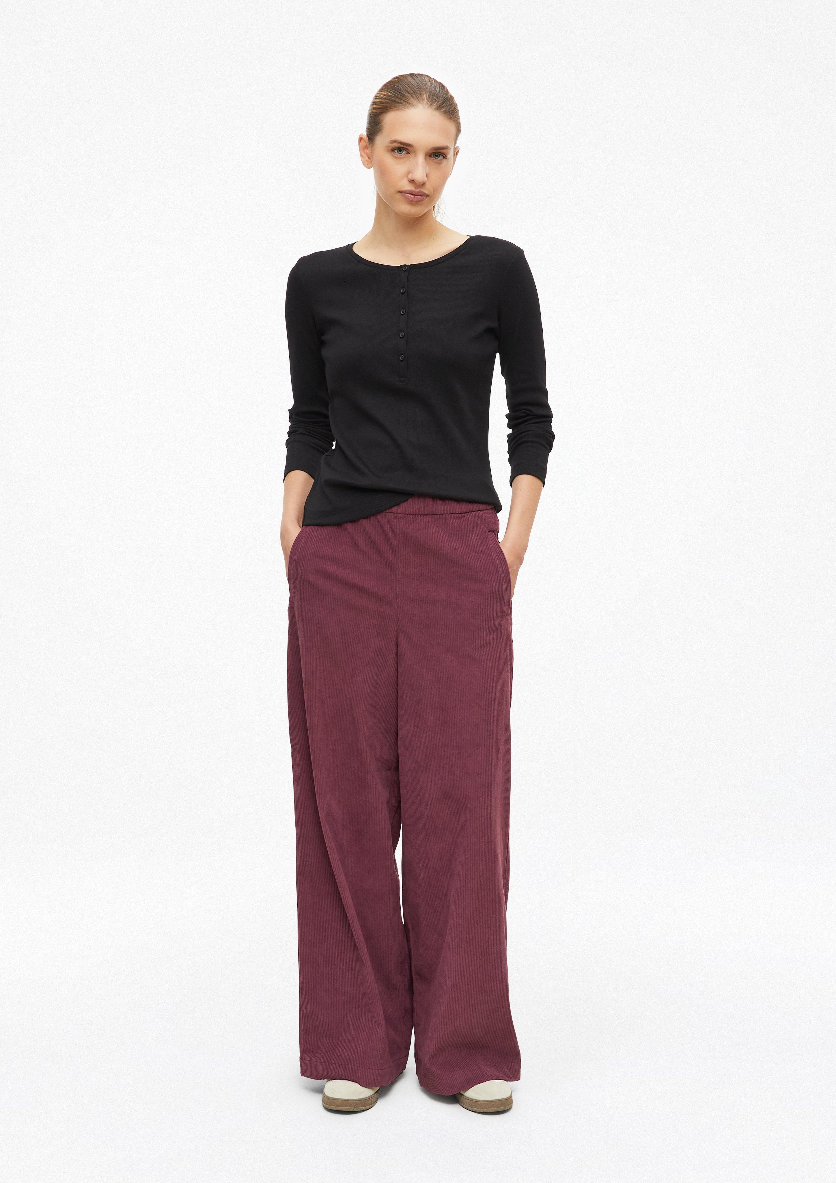 Damen Weiche Cordhose mit Barrel Leg in rot von s.Oliver