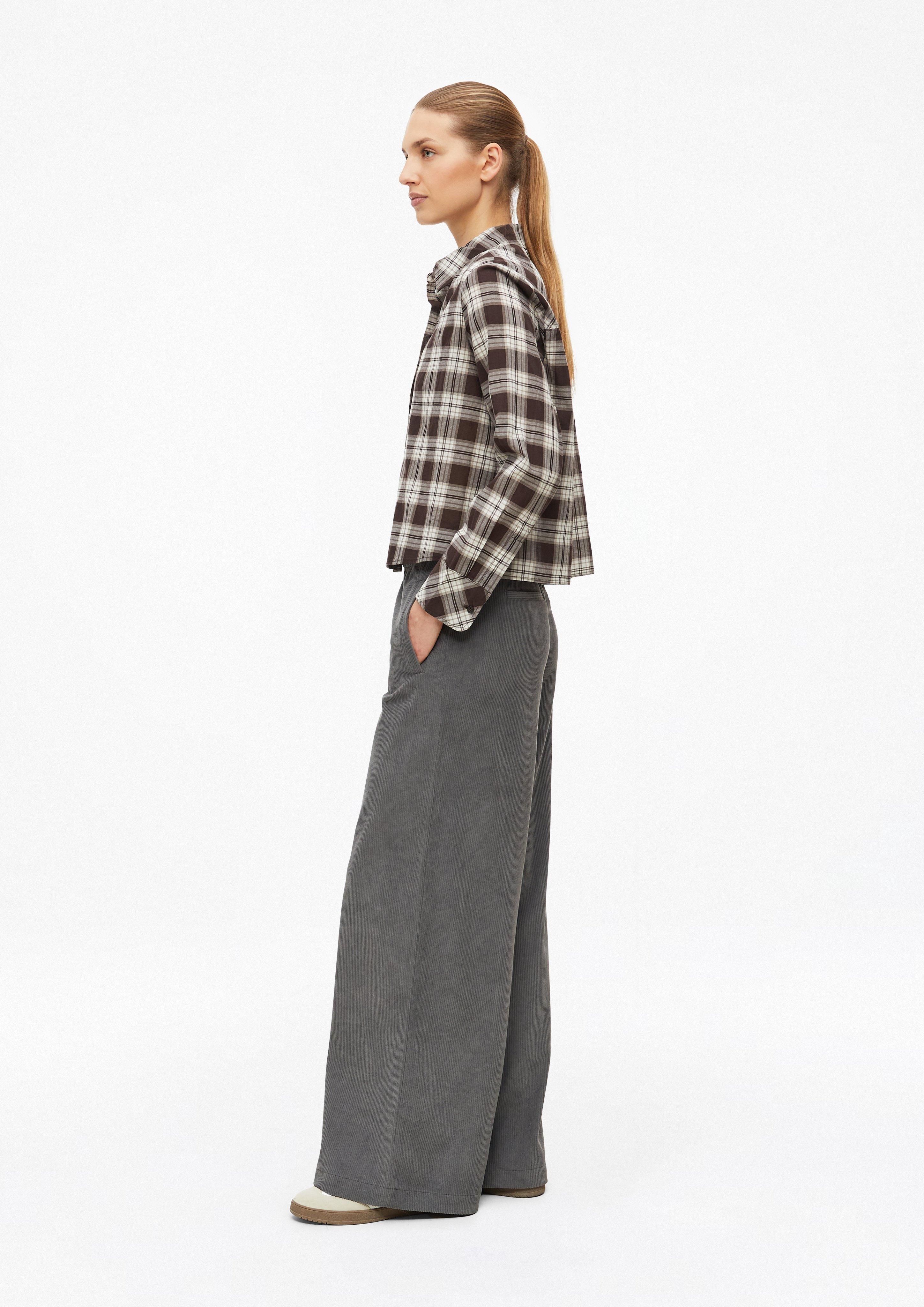 Damen Weiche Cordhose mit Barrel Leg in grau von s.Oliver
