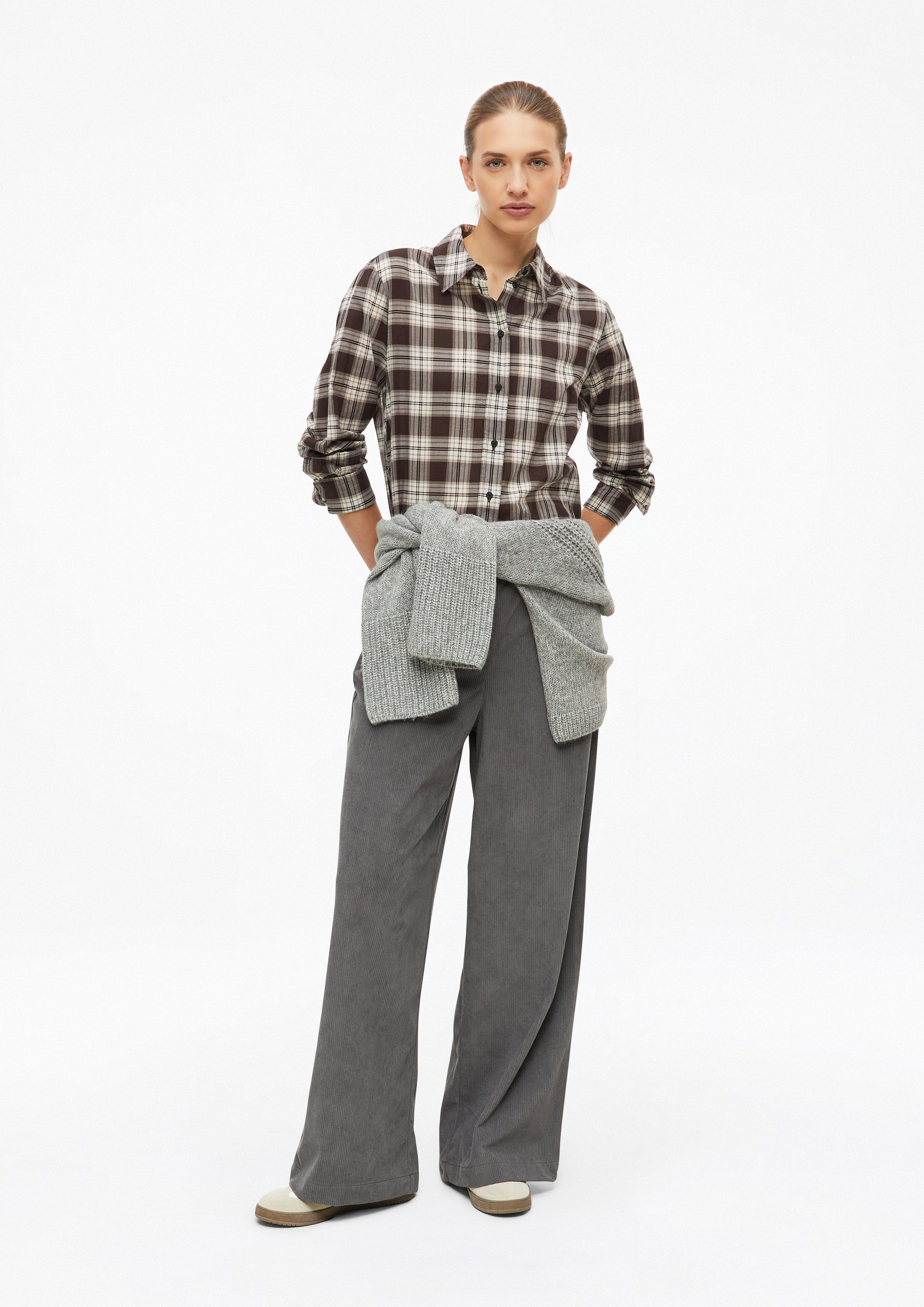 Damen Weiche Cordhose mit Barrel Leg in grau von s.Oliver