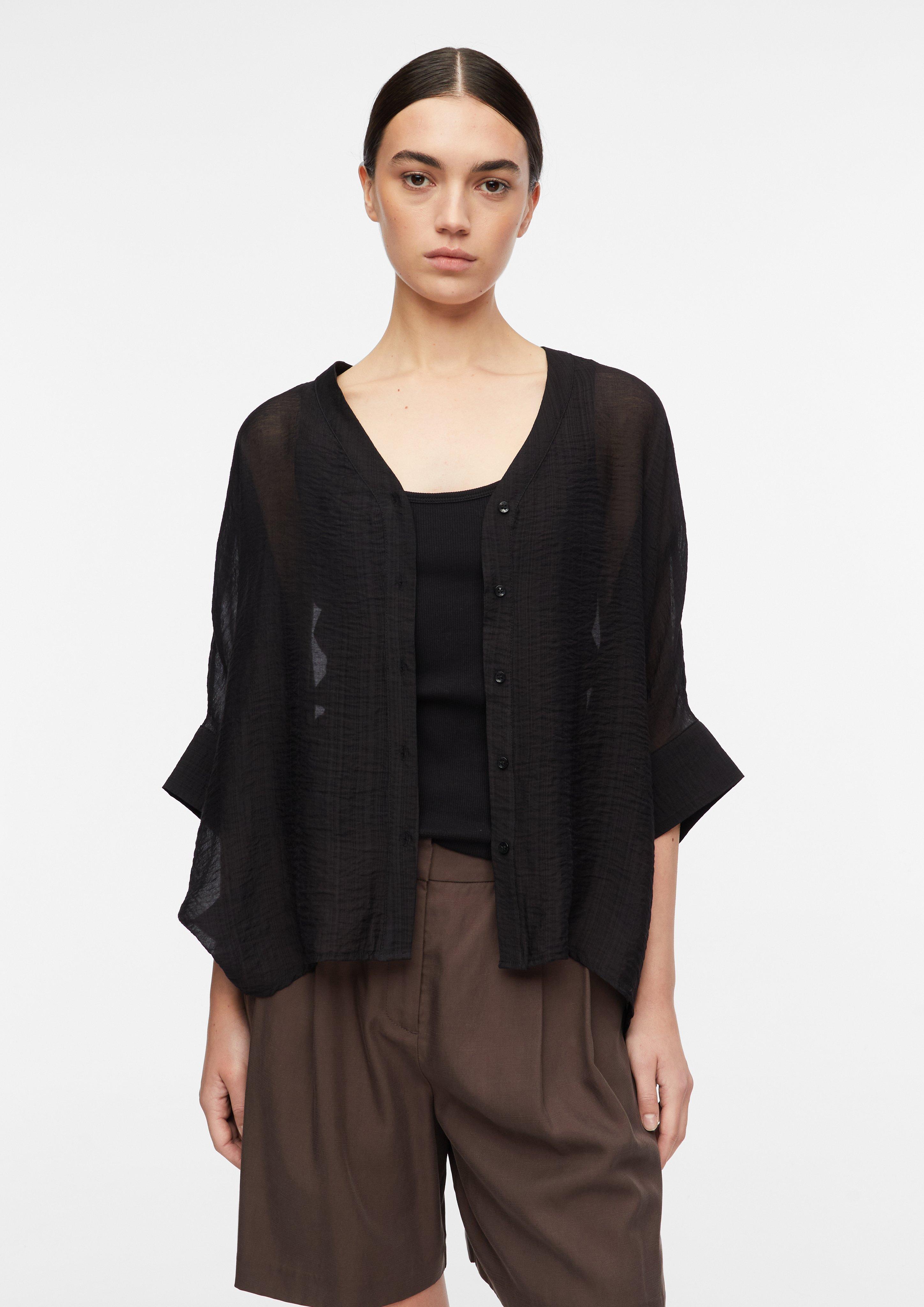 Oversized Bluse aus Viskosechiffon in  von COMMA