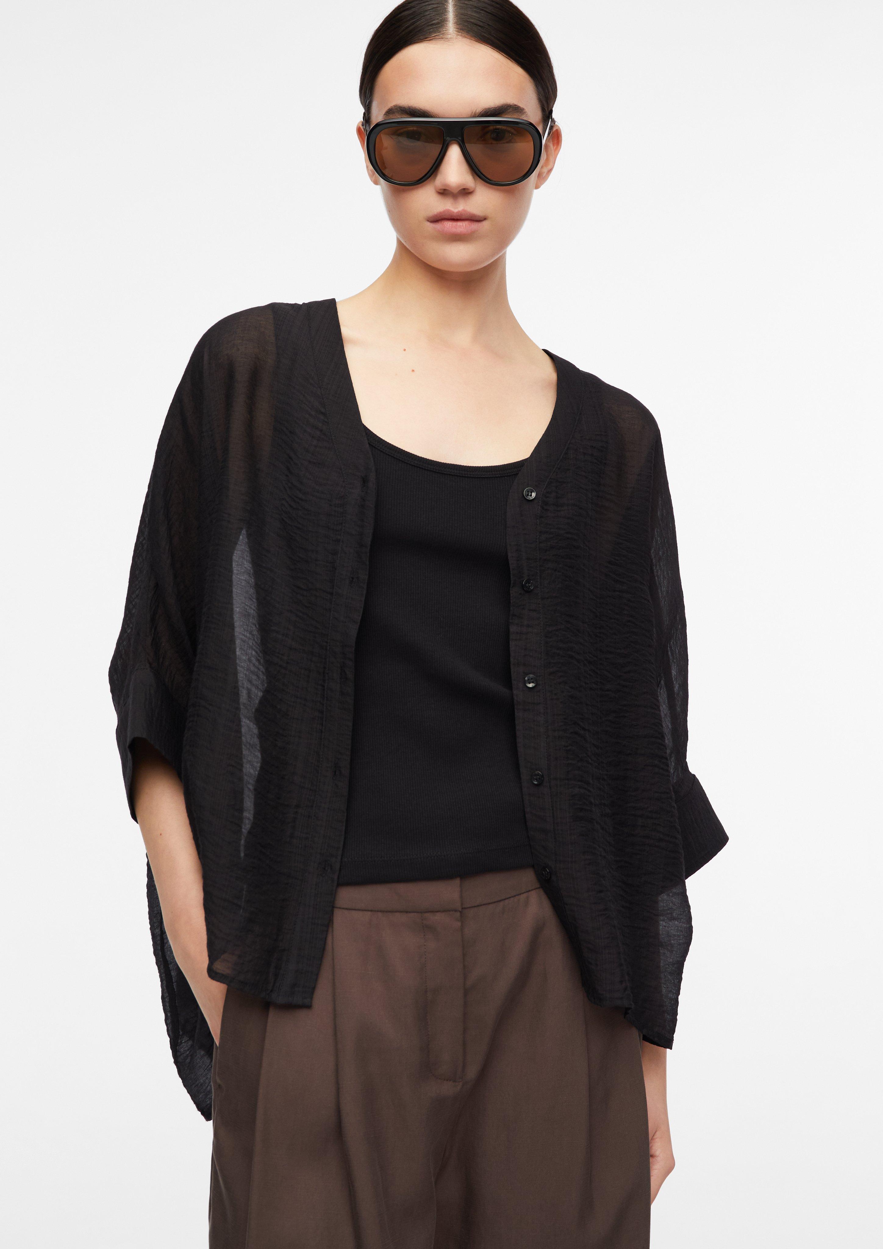 Oversized Bluse aus Viskosechiffon in  von COMMA