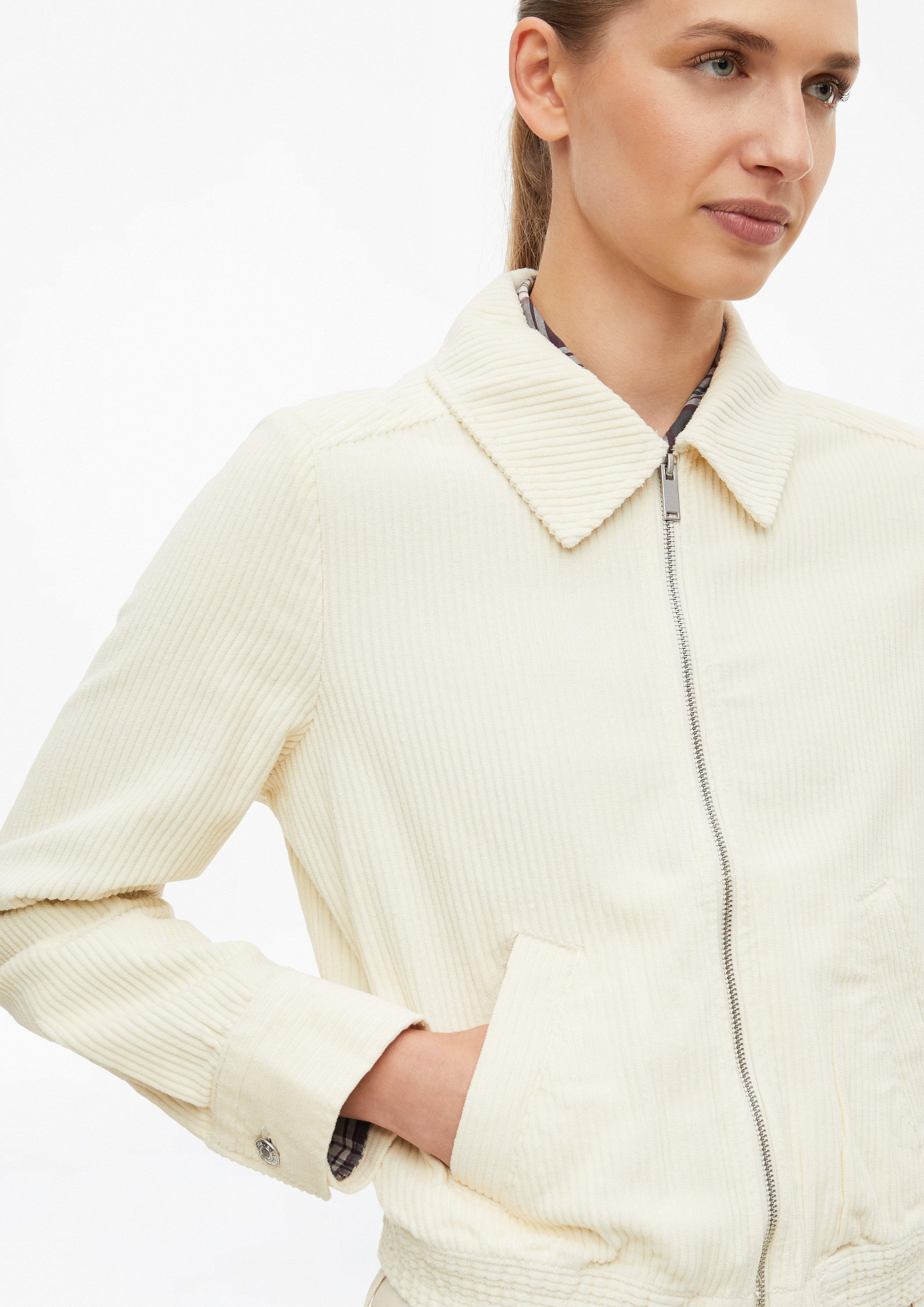 Femmes Veste en velours côtelé avec taille élastiquée en crème de s.Oliver