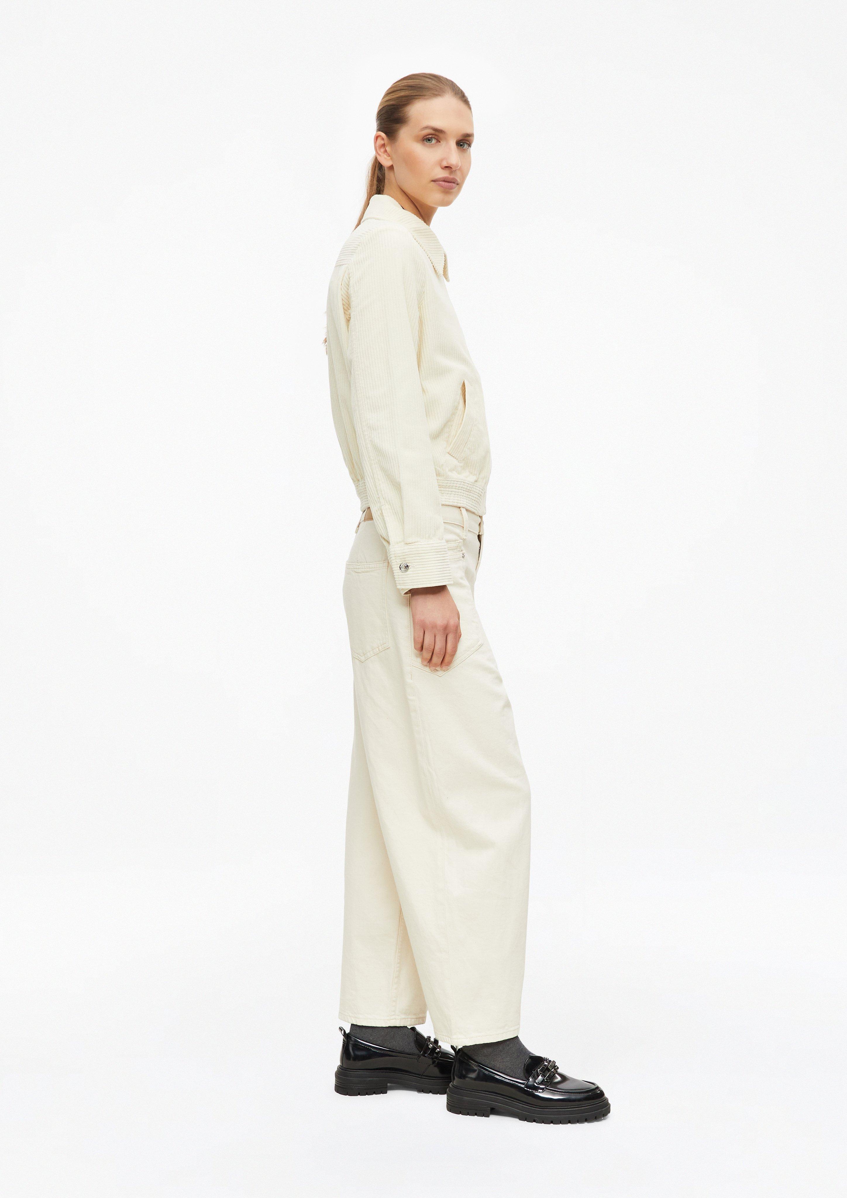 Femmes Veste en velours côtelé avec taille élastiquée en crème de s.Oliver