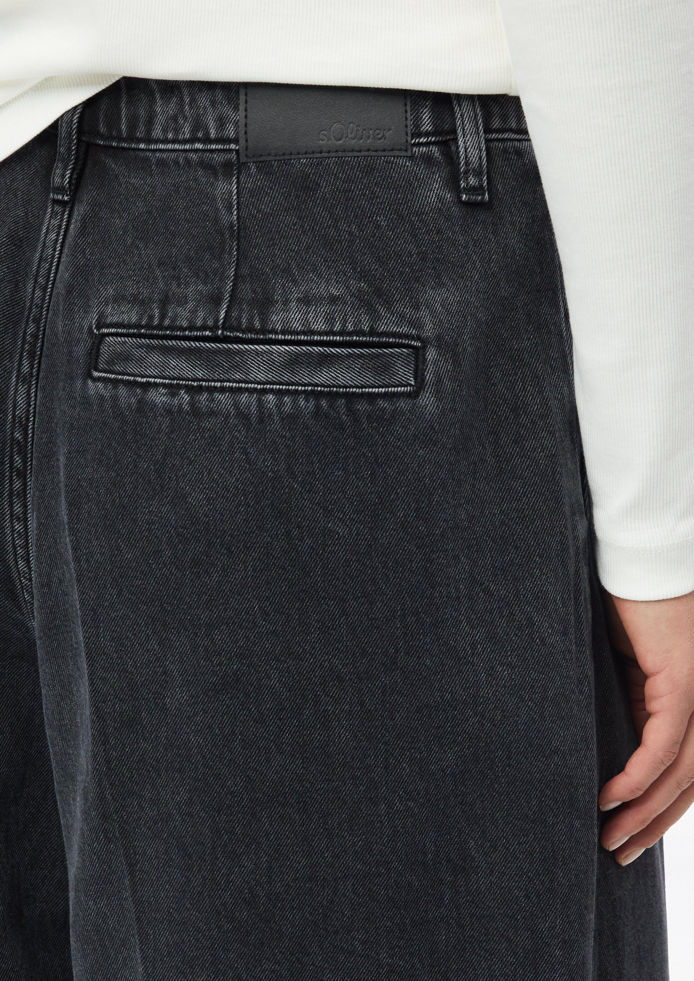 Damen s.Oliver x Heidi Klum: Jeans / High Rise / Extra Wide Fit in grau von s.Oliver