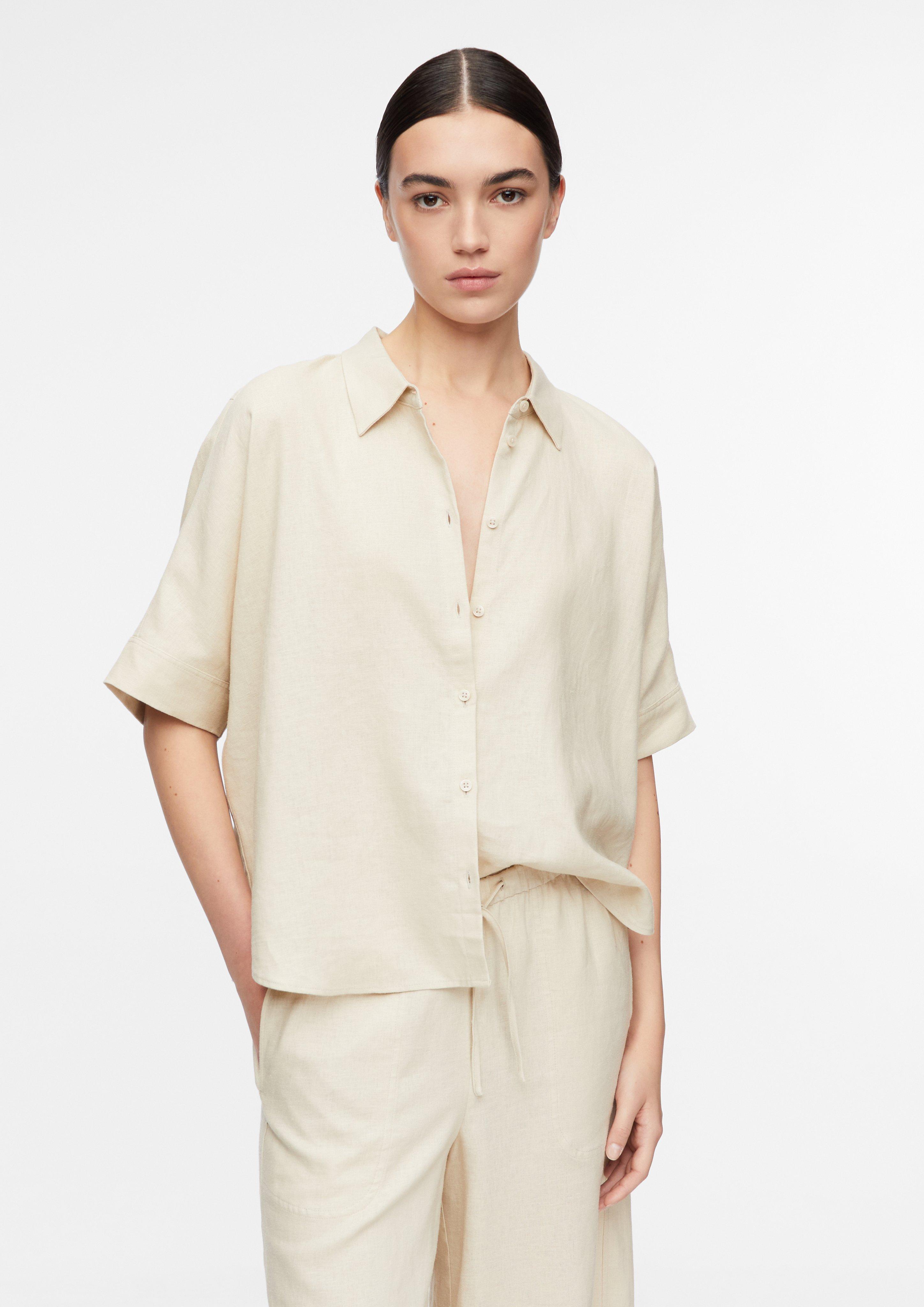 Bluse in beige von COMMA