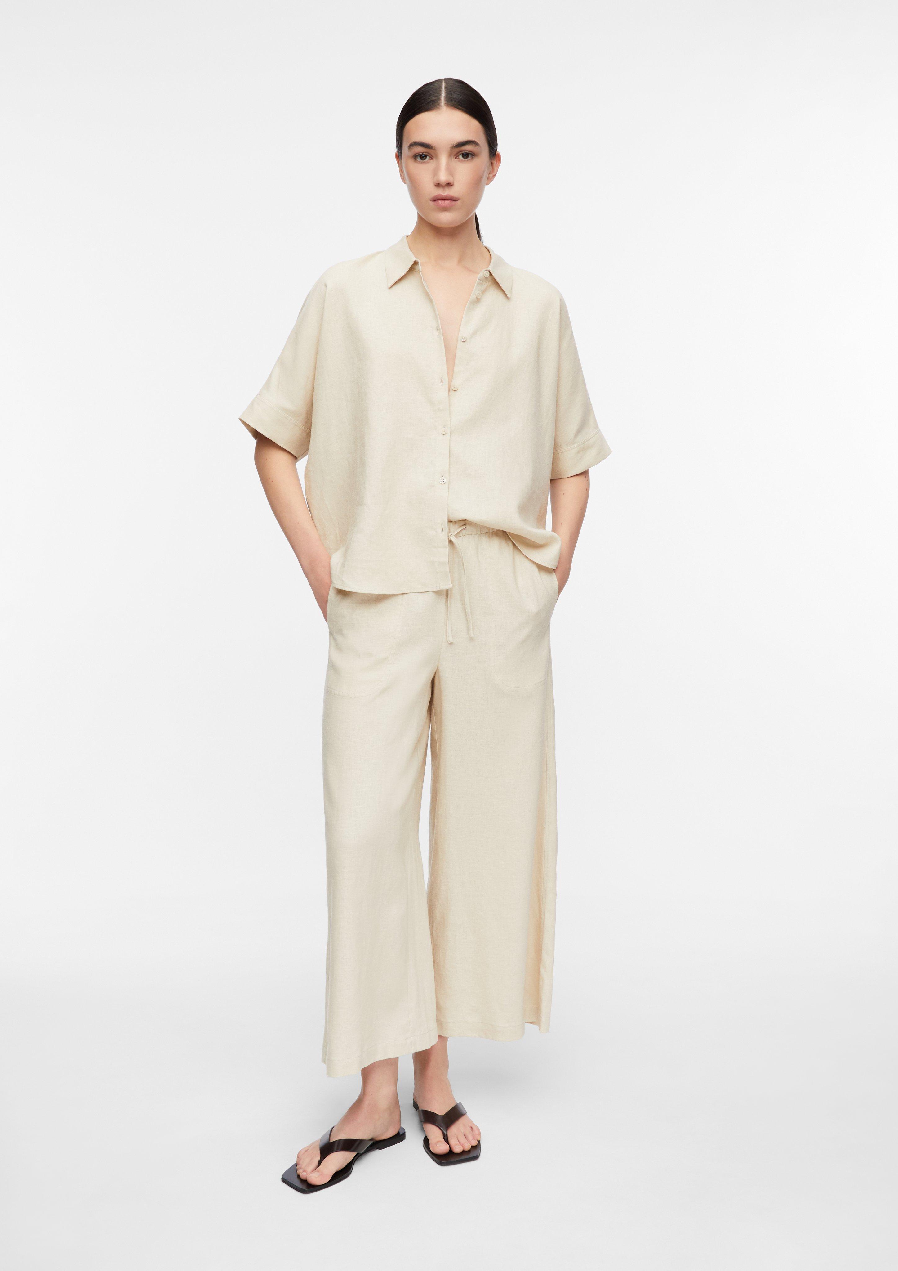 Bluse in beige von COMMA