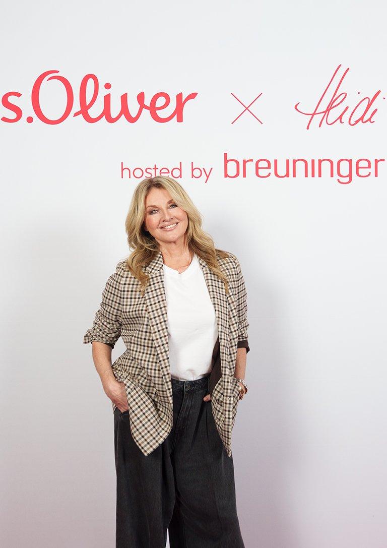Blazer à carreaux décontracté en beige de s.Oliver