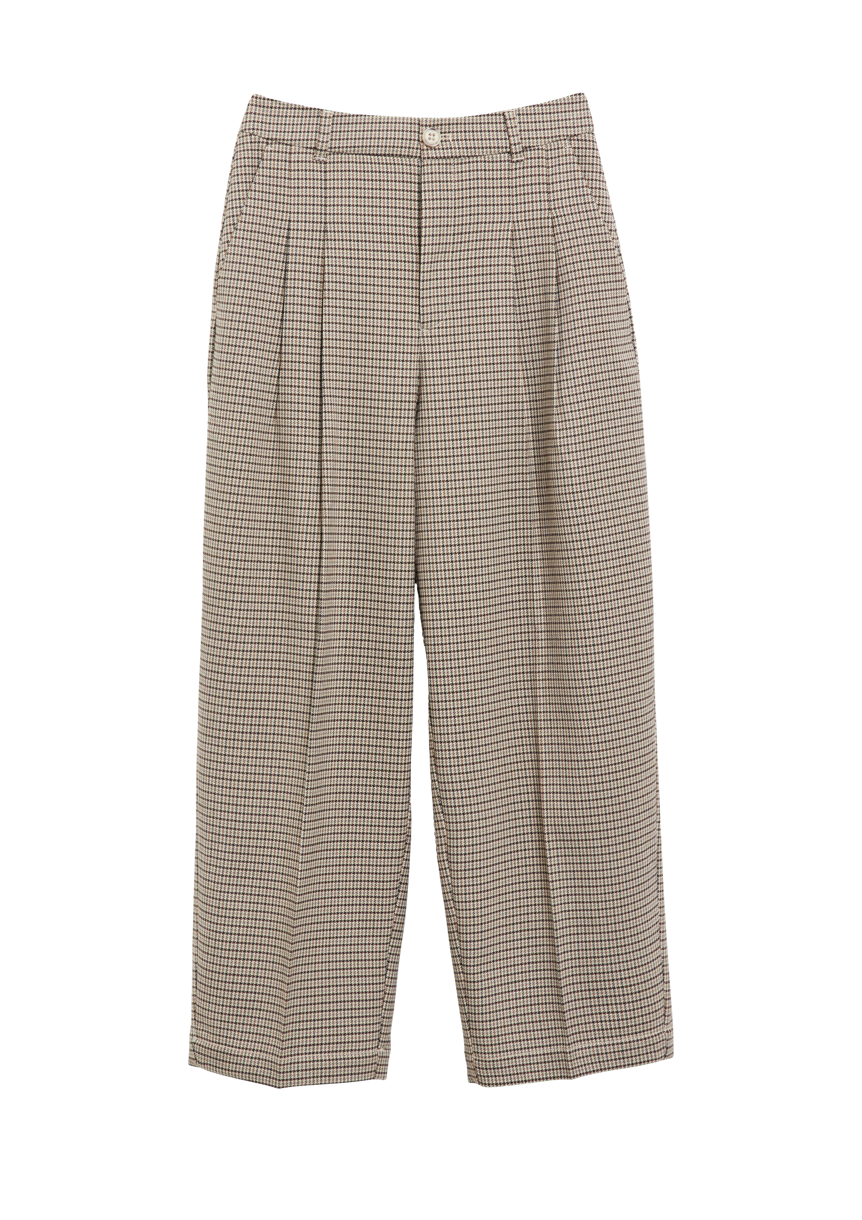 Enkellange broek met wijd uitlopende pijpen