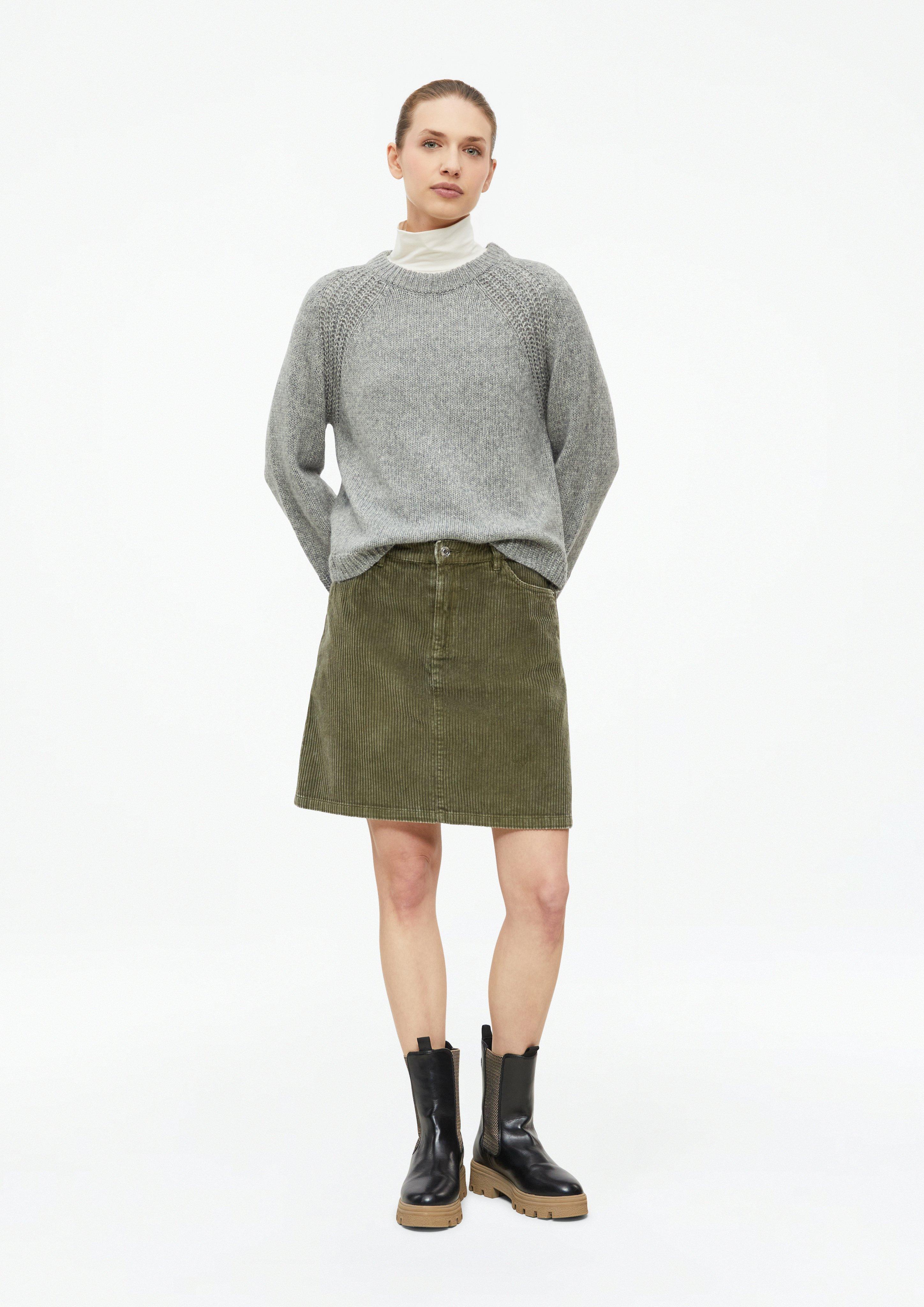 Damen Kurzer Cordrock in olive von s.Oliver