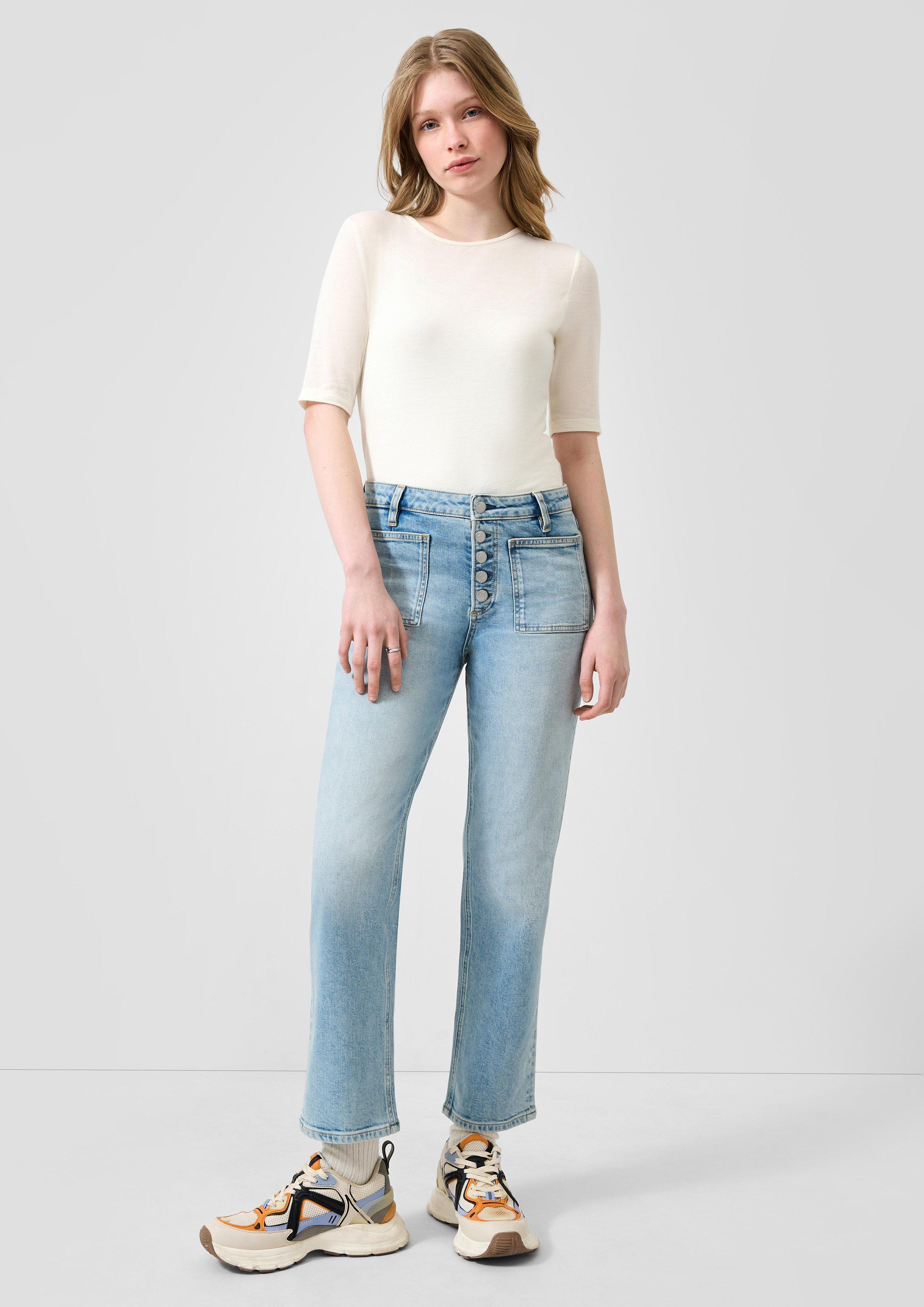 Dames Jeans broek in lichtblauw van QS