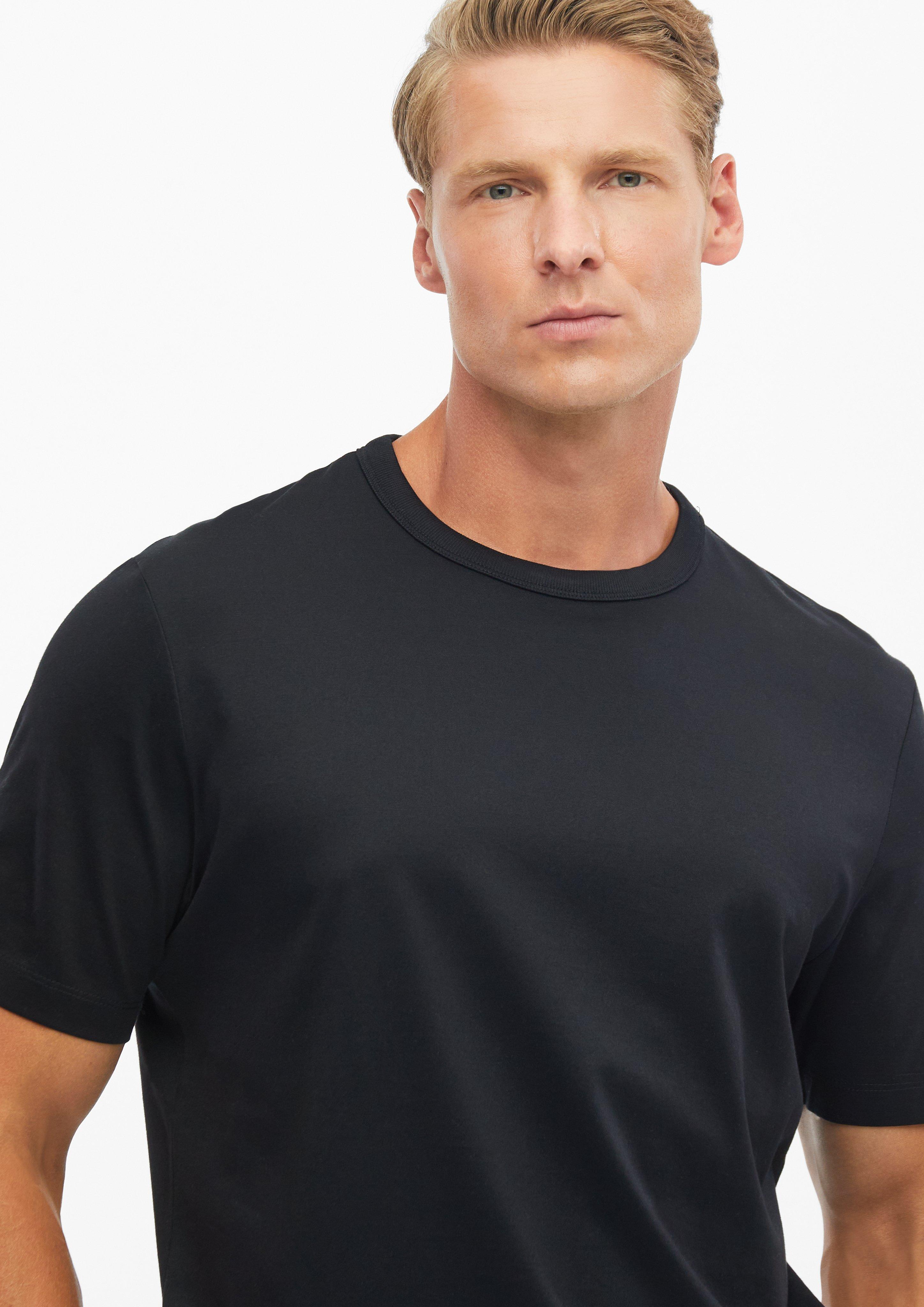 Heren T-shirt van hoogwaardige jersey in zwart van s.Oliver BLACK LABEL