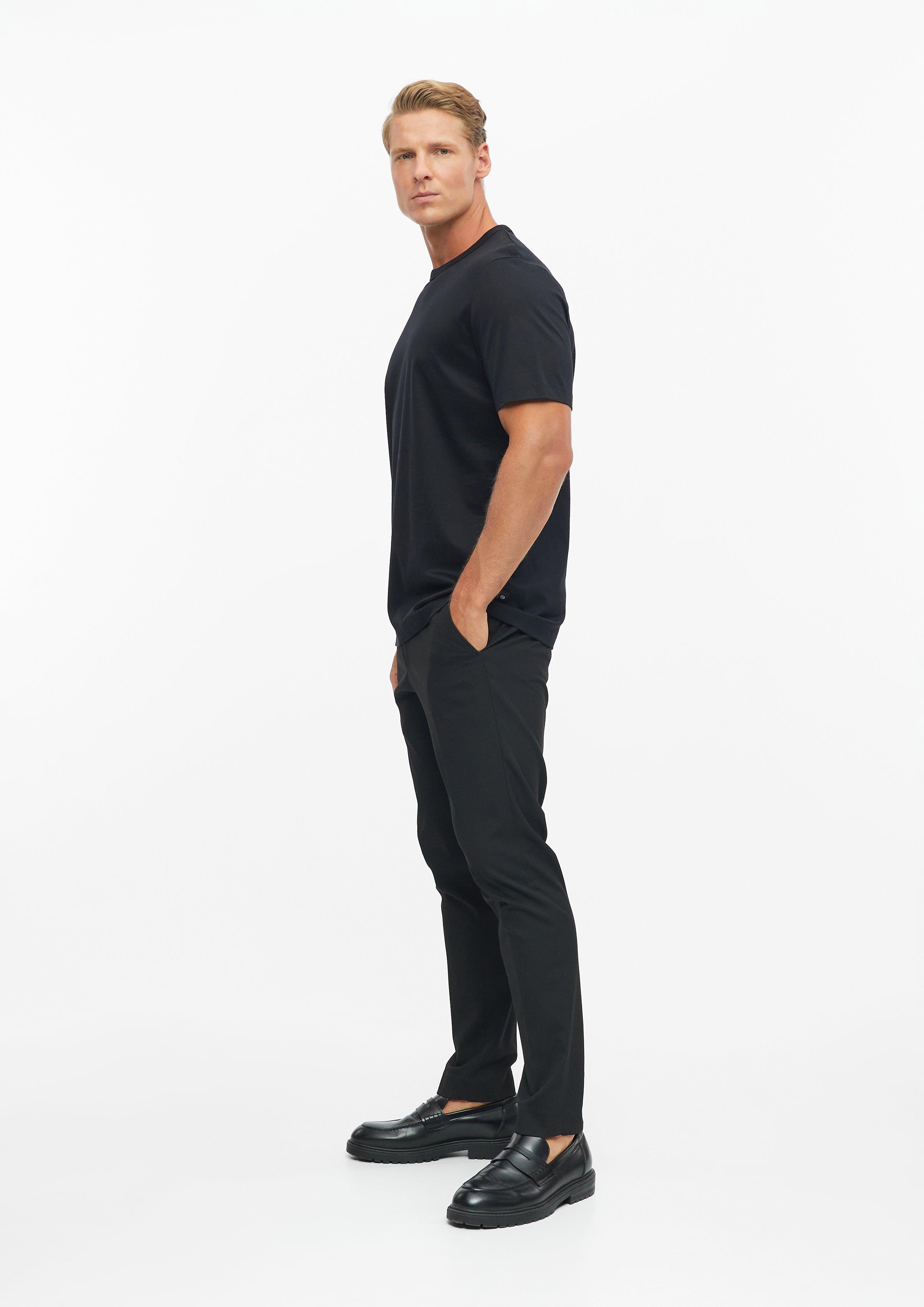 Heren T-shirt van hoogwaardige jersey in zwart van s.Oliver BLACK LABEL