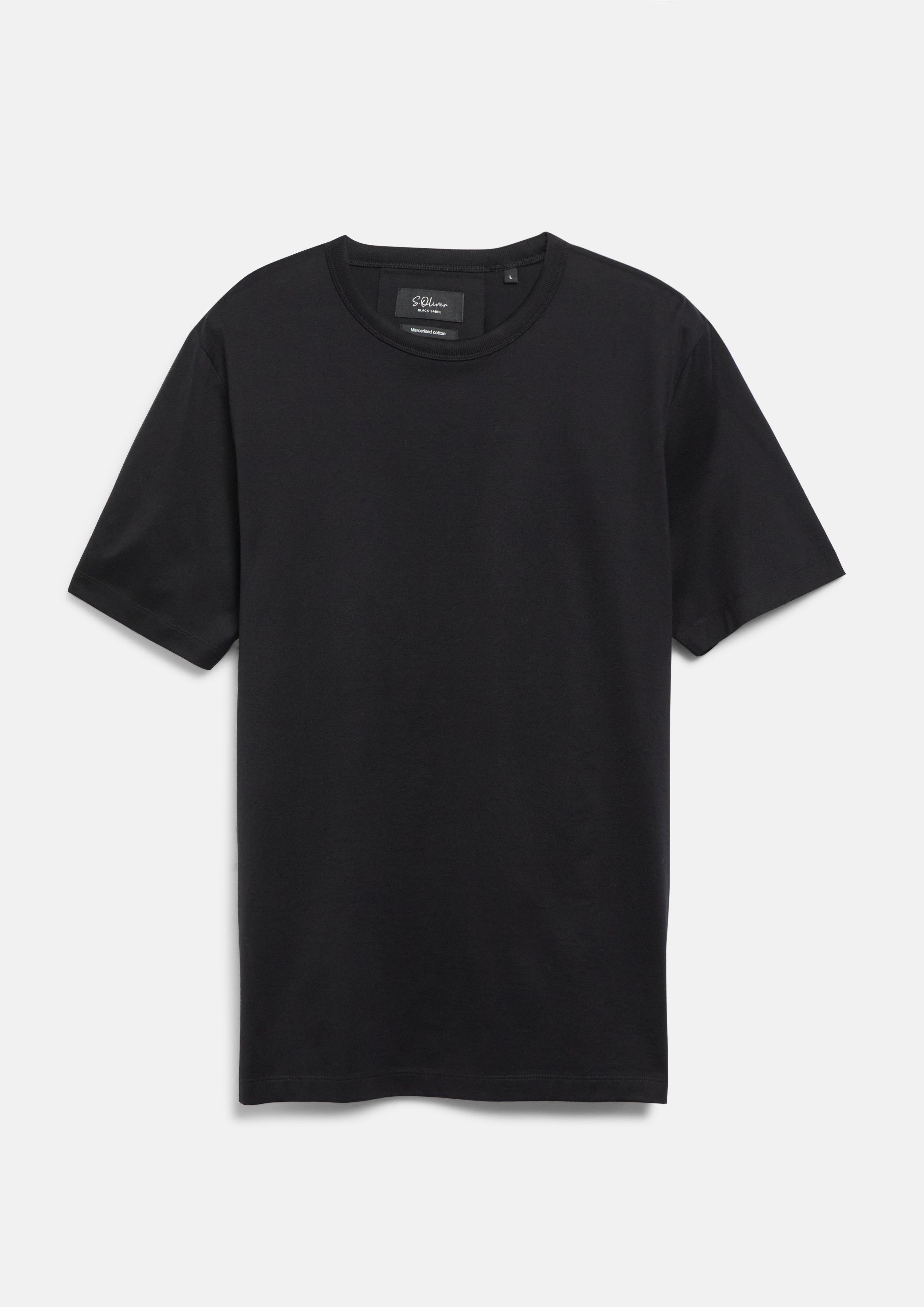 Pani Tričko z usňatého džerseja vo farbe čierna od s.Oliver BLACK LABEL