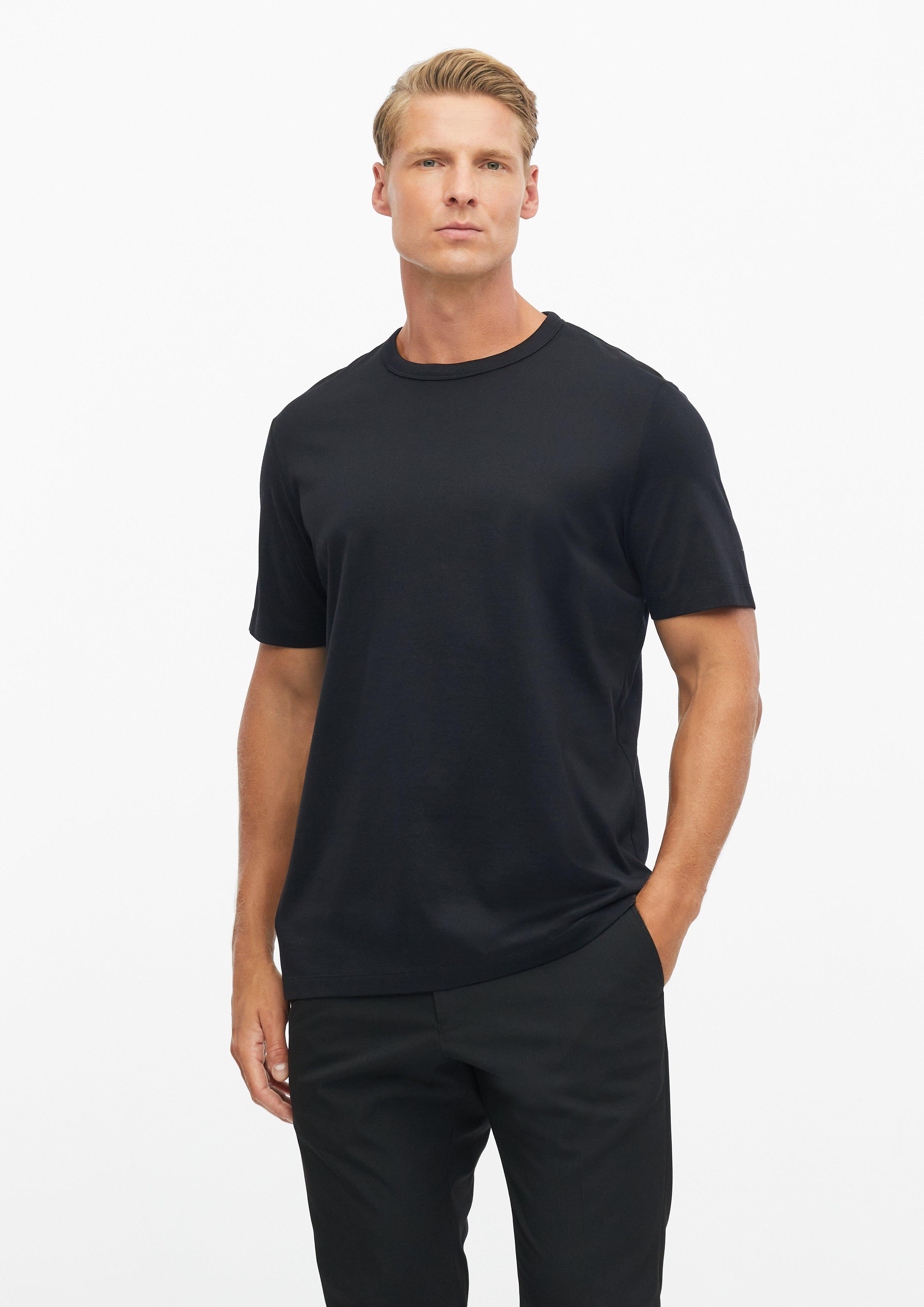 T-Shirt aus Edeljersey in Farbe schwarz von s.Oliver BLACK LABEL