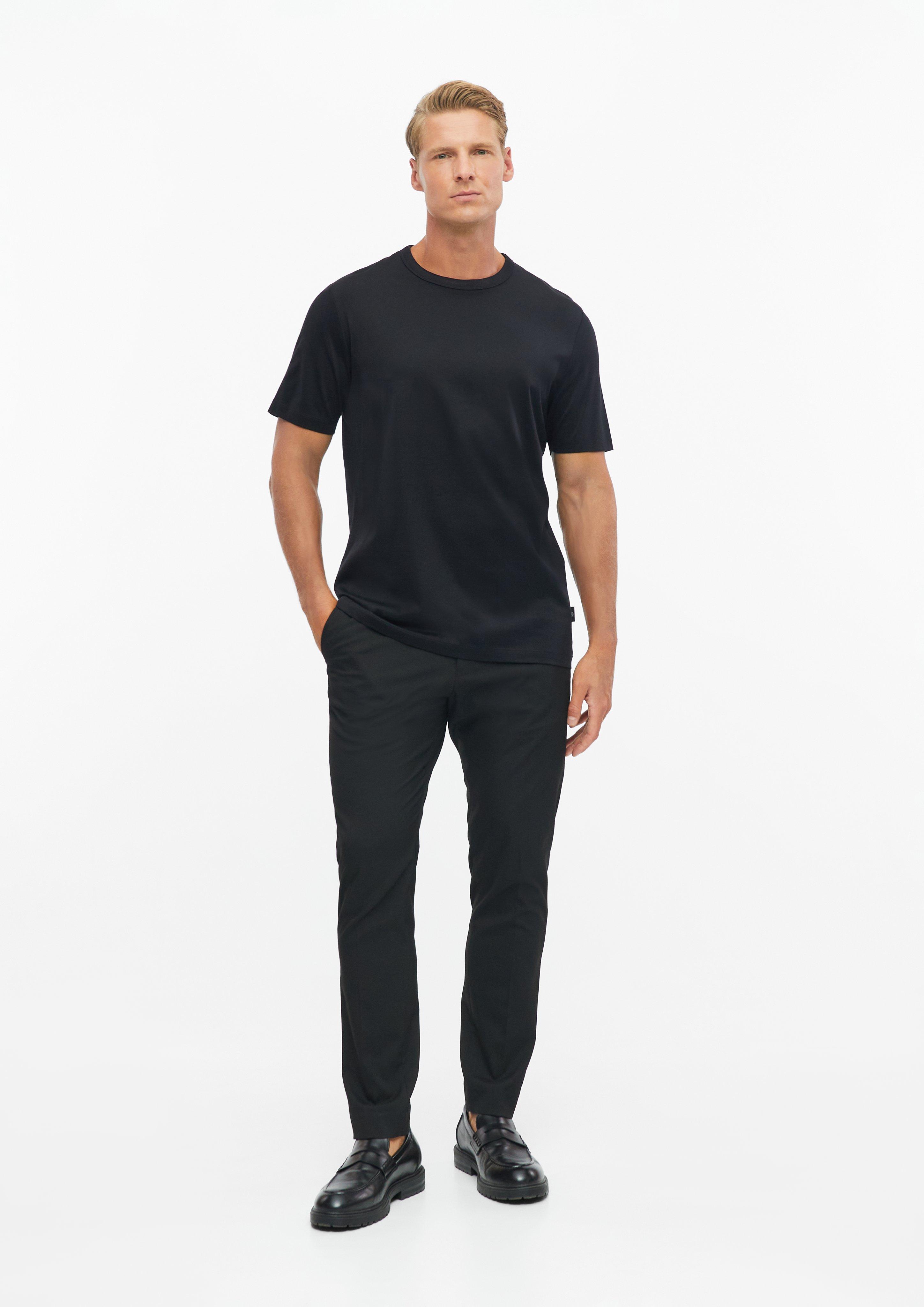 Heren T-shirt van hoogwaardige jersey in zwart van s.Oliver BLACK LABEL