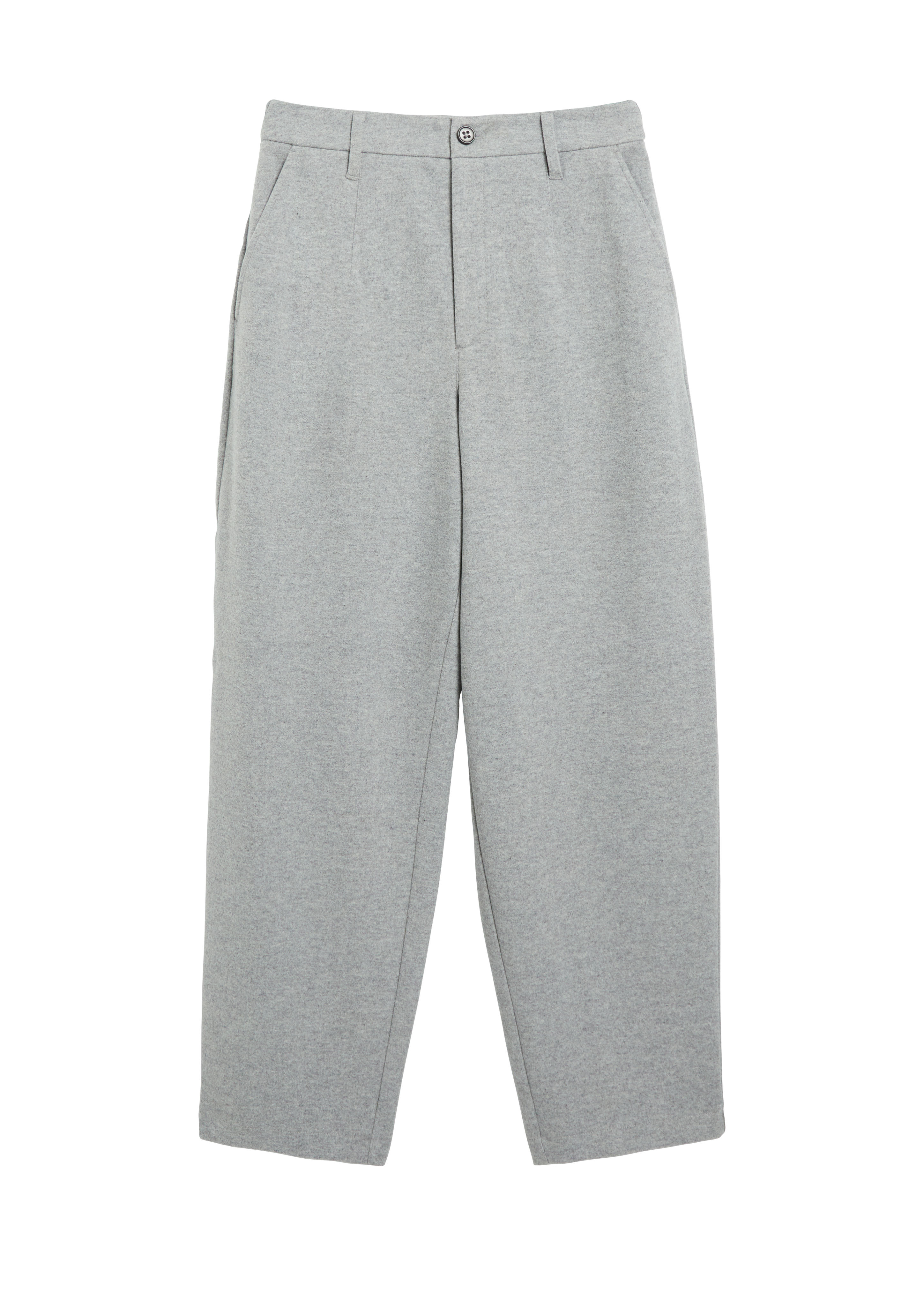 Zachte enkellange broek met wijd uitlopende pijpen