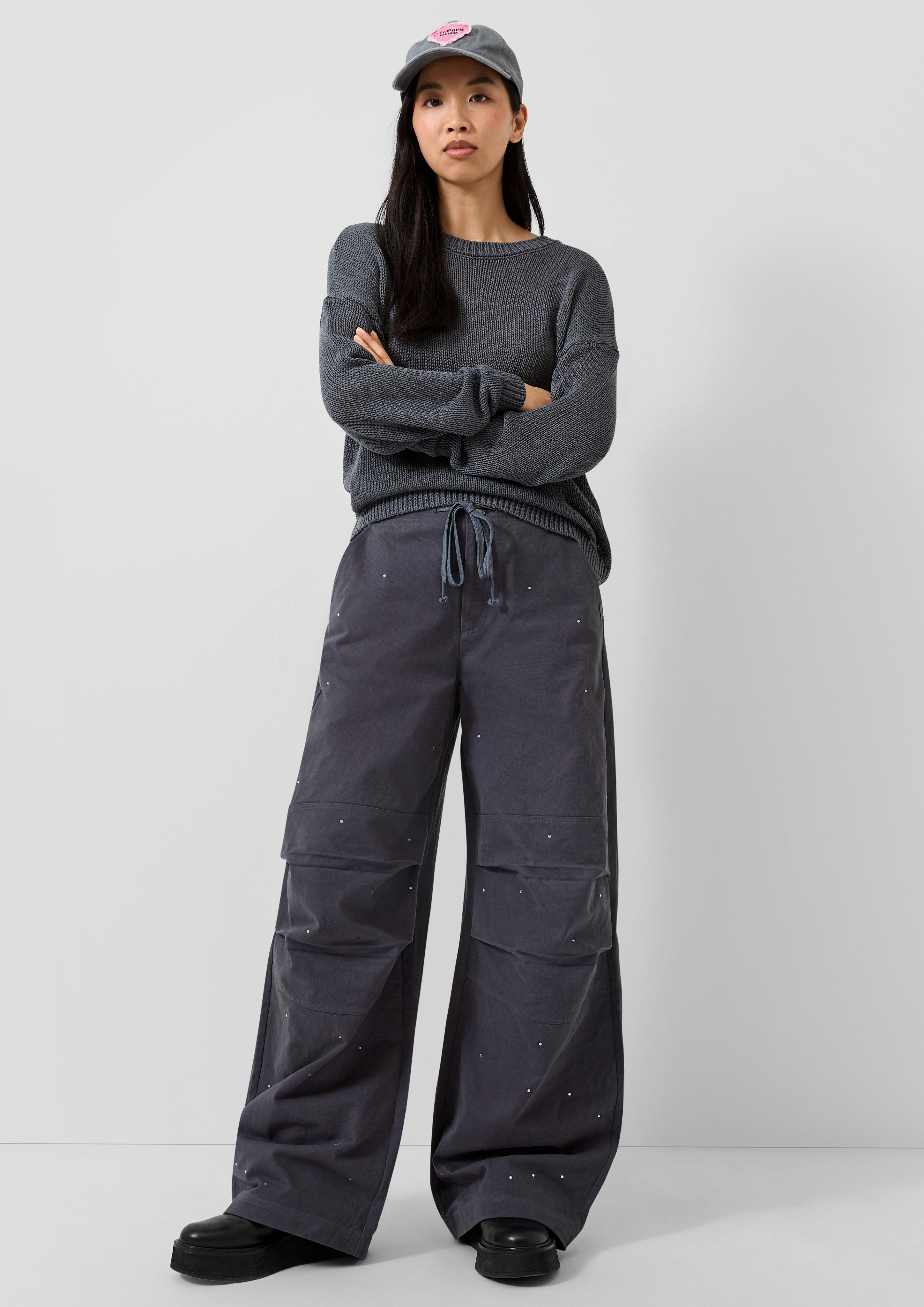 Femmes Pull en tricot en gris de QS
