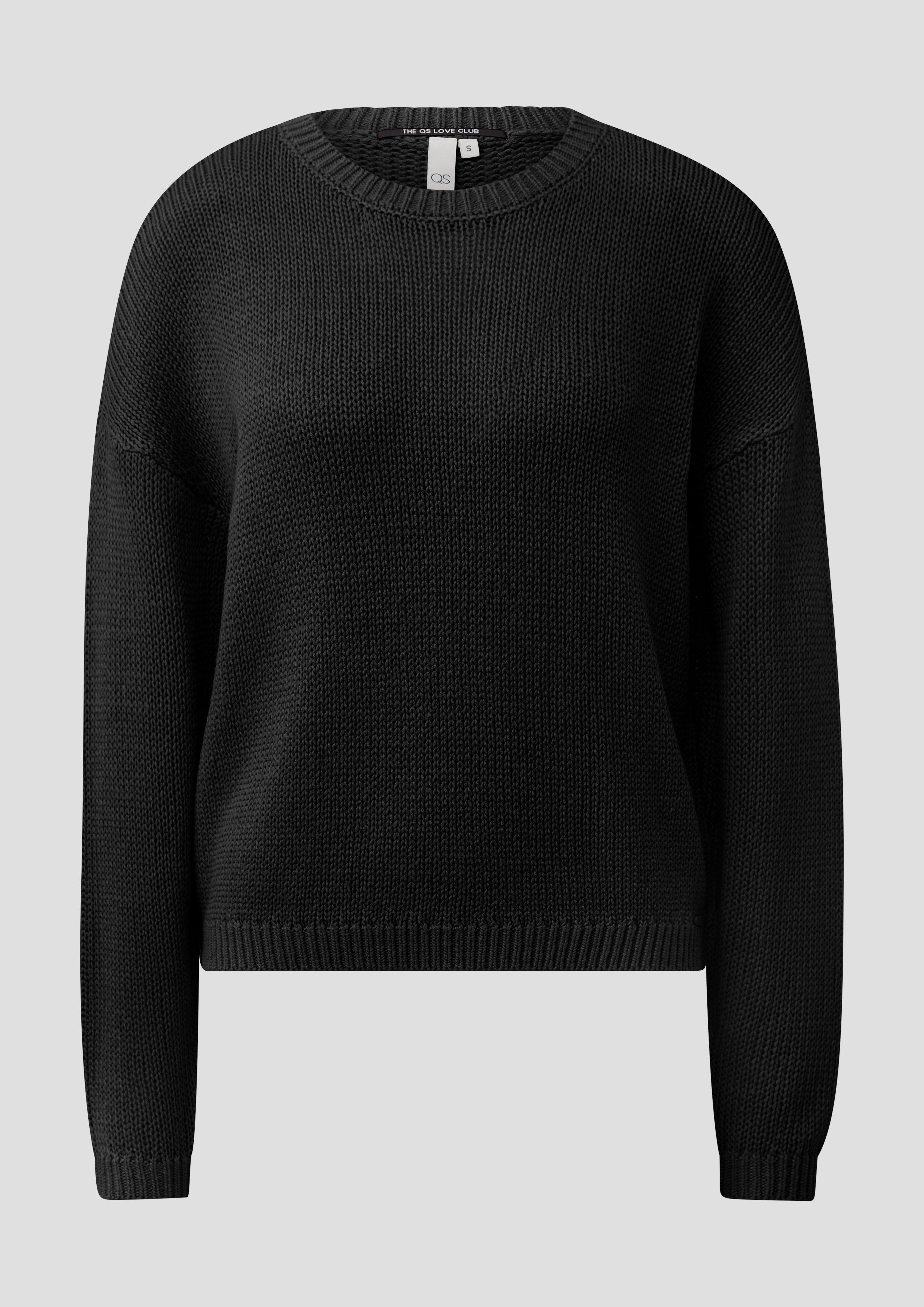Femmes Pull en tricot en noir de QS