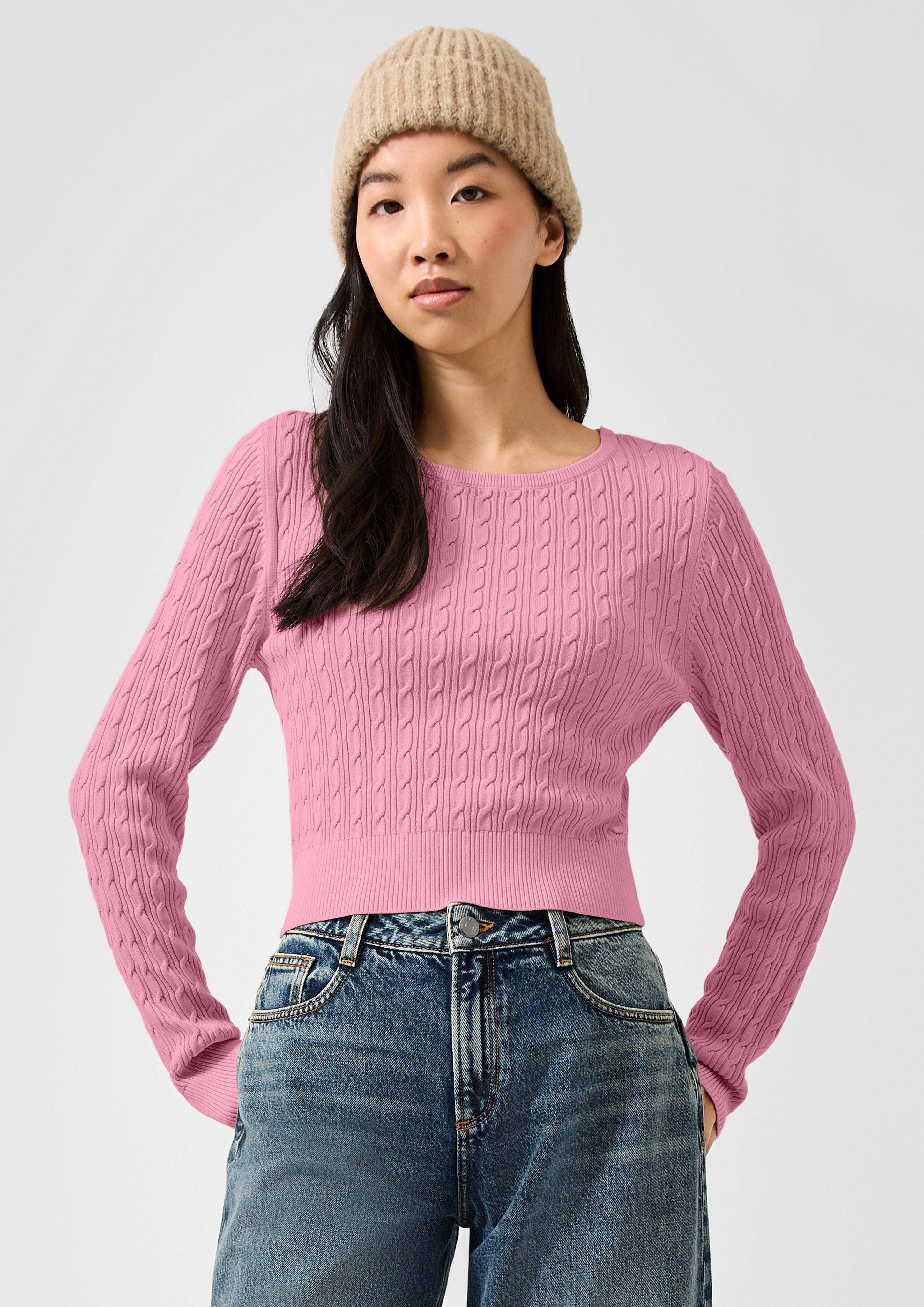 Pull en tricot en rose de QS