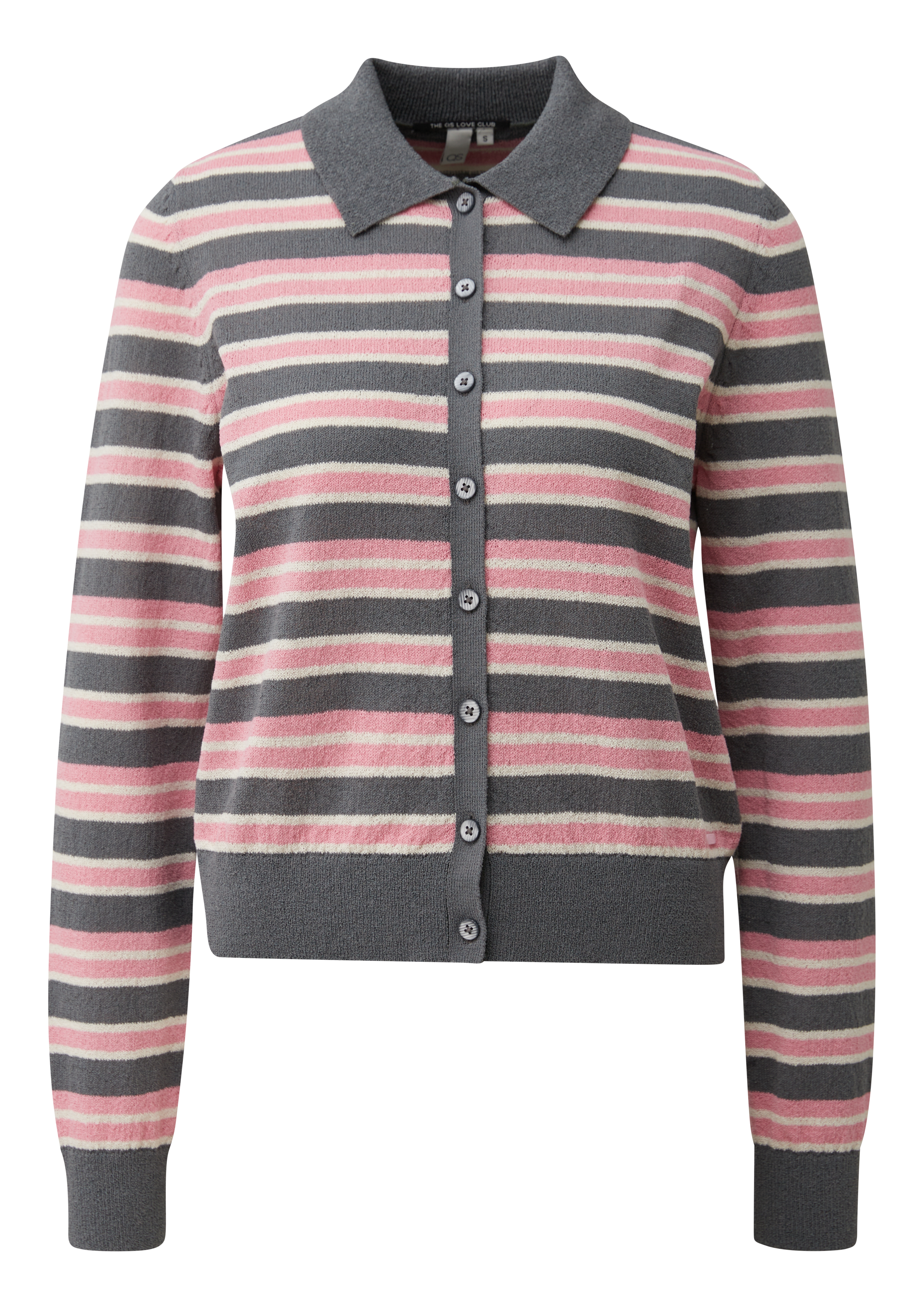 Gestreepte vest met polokraag